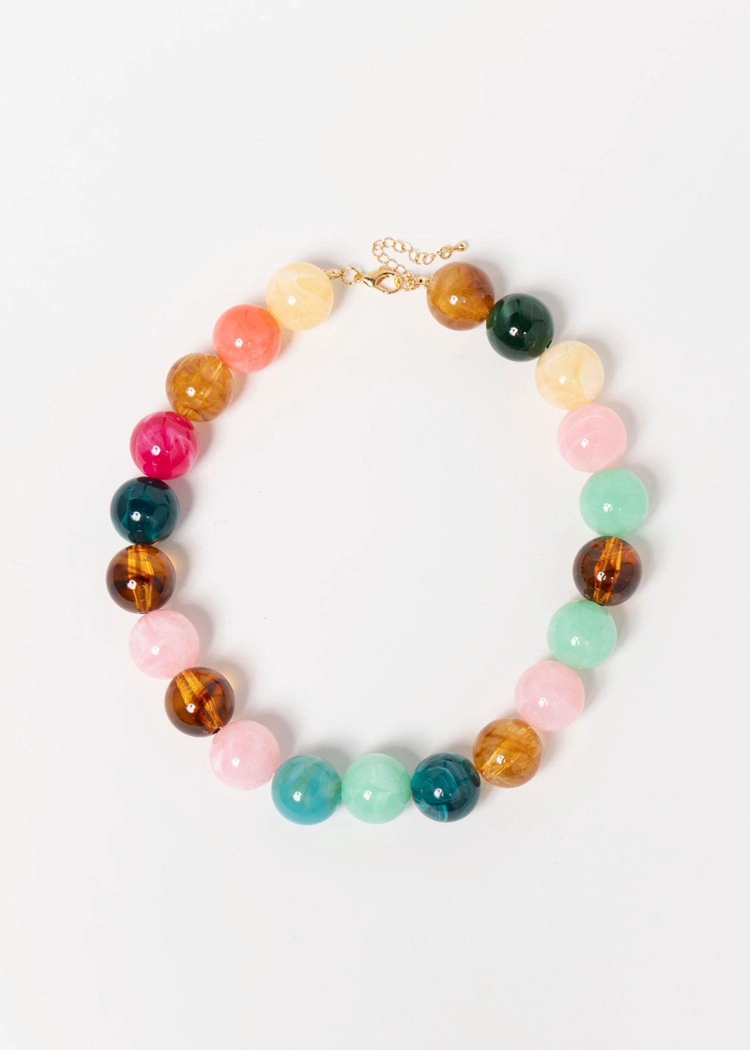 swatch_Pink Mix dora chunky beaded necklace