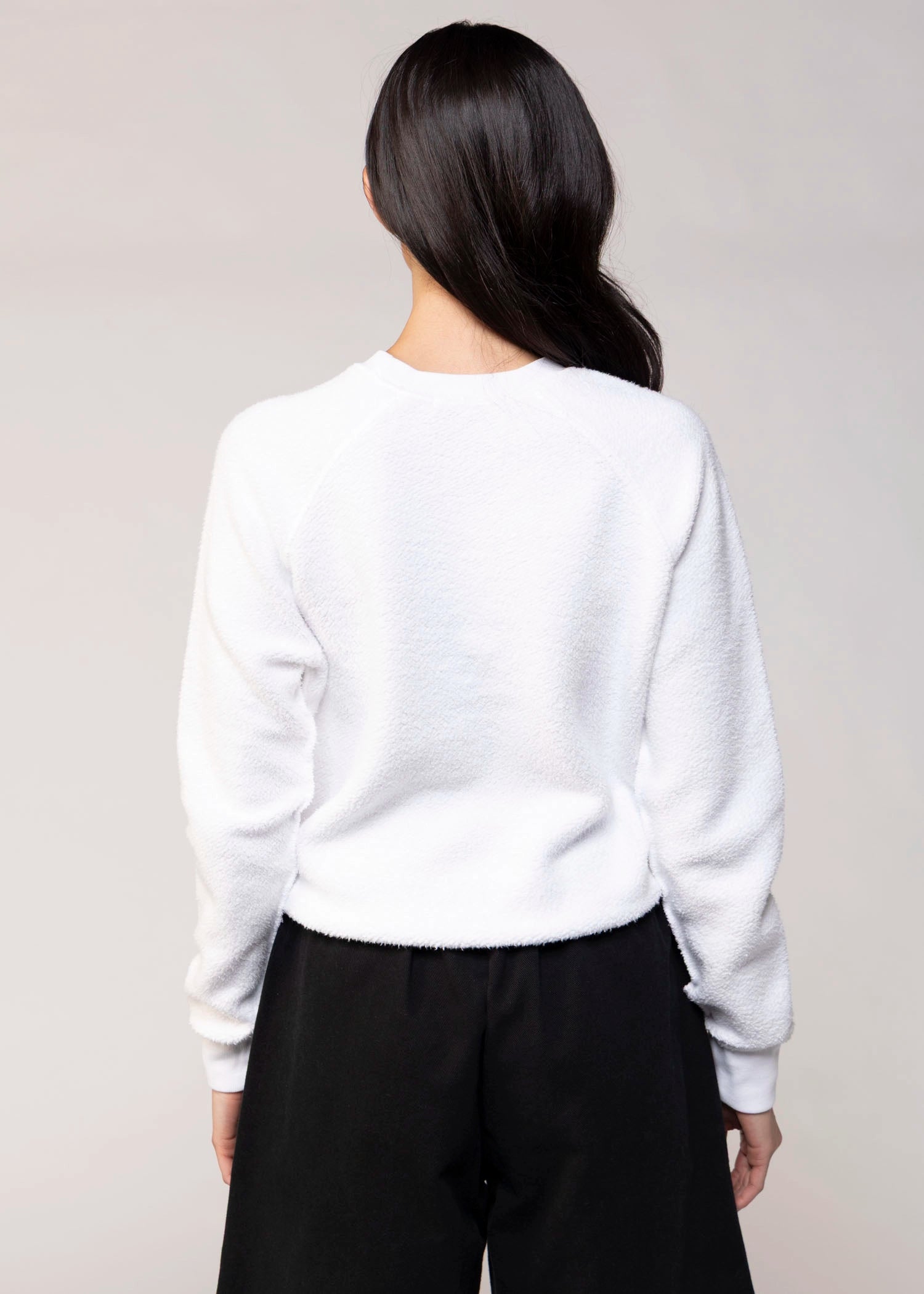 swatch_White perfect white tee ziggy reverse fleece sweatshirt