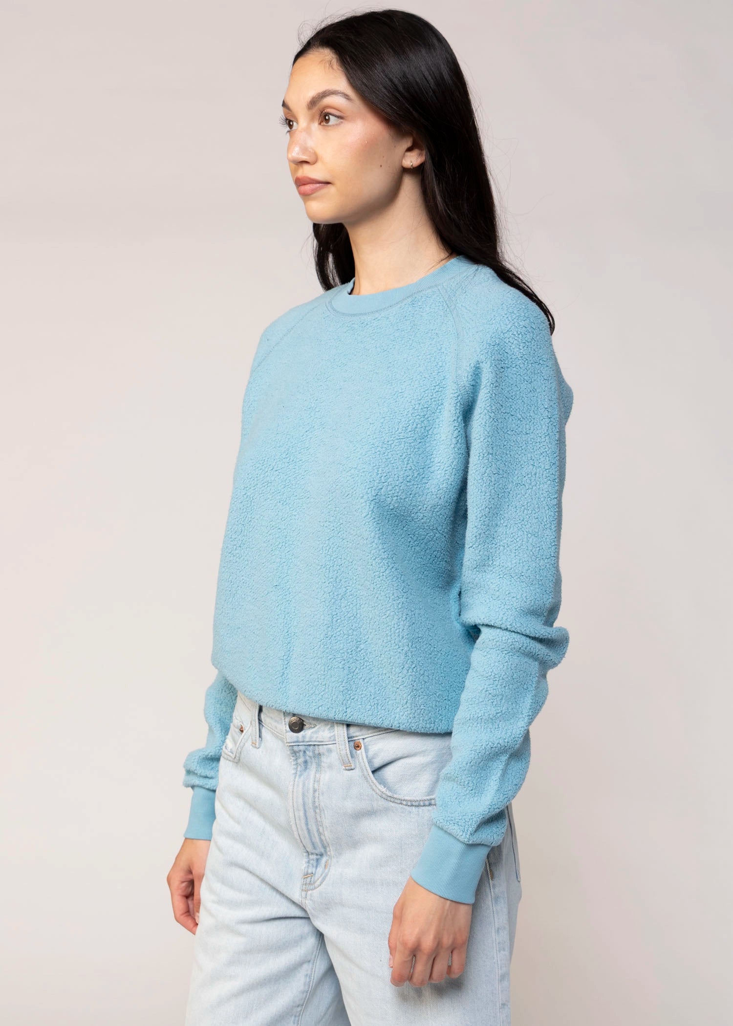 swatch_Milky Blue perfect white tee ziggy reverse fleece sweatshirt
