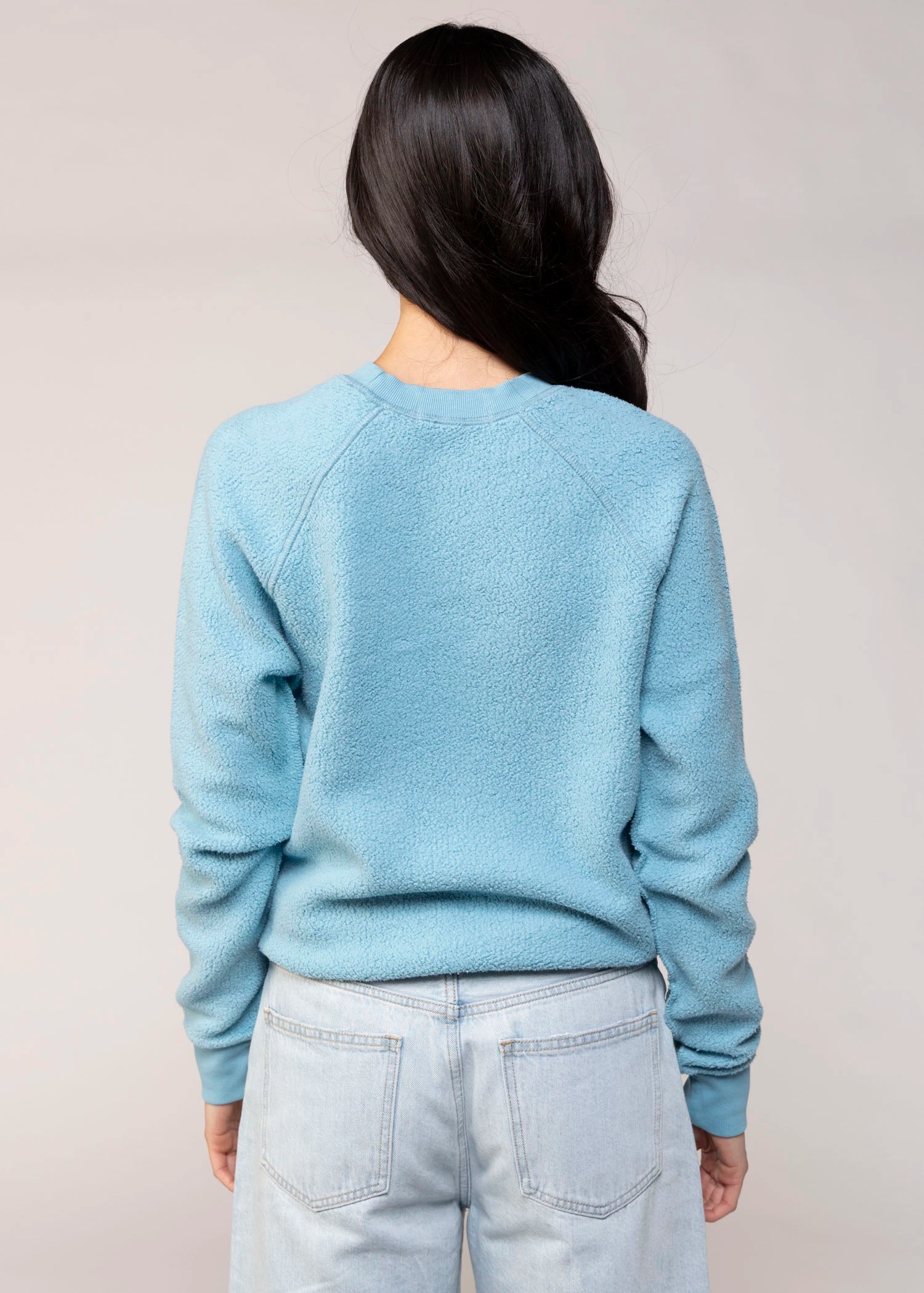 swatch_Milky Blue perfect white tee ziggy reverse fleece sweatshirt