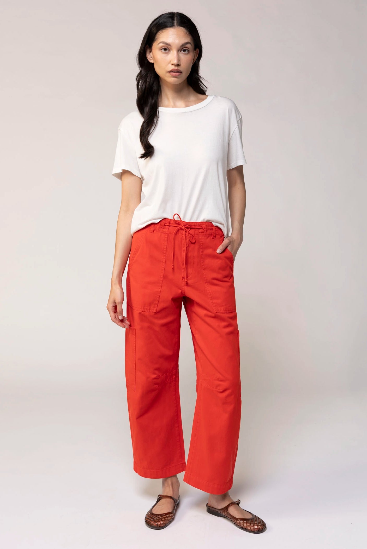 swatch_Red pistola sabrina utility pants