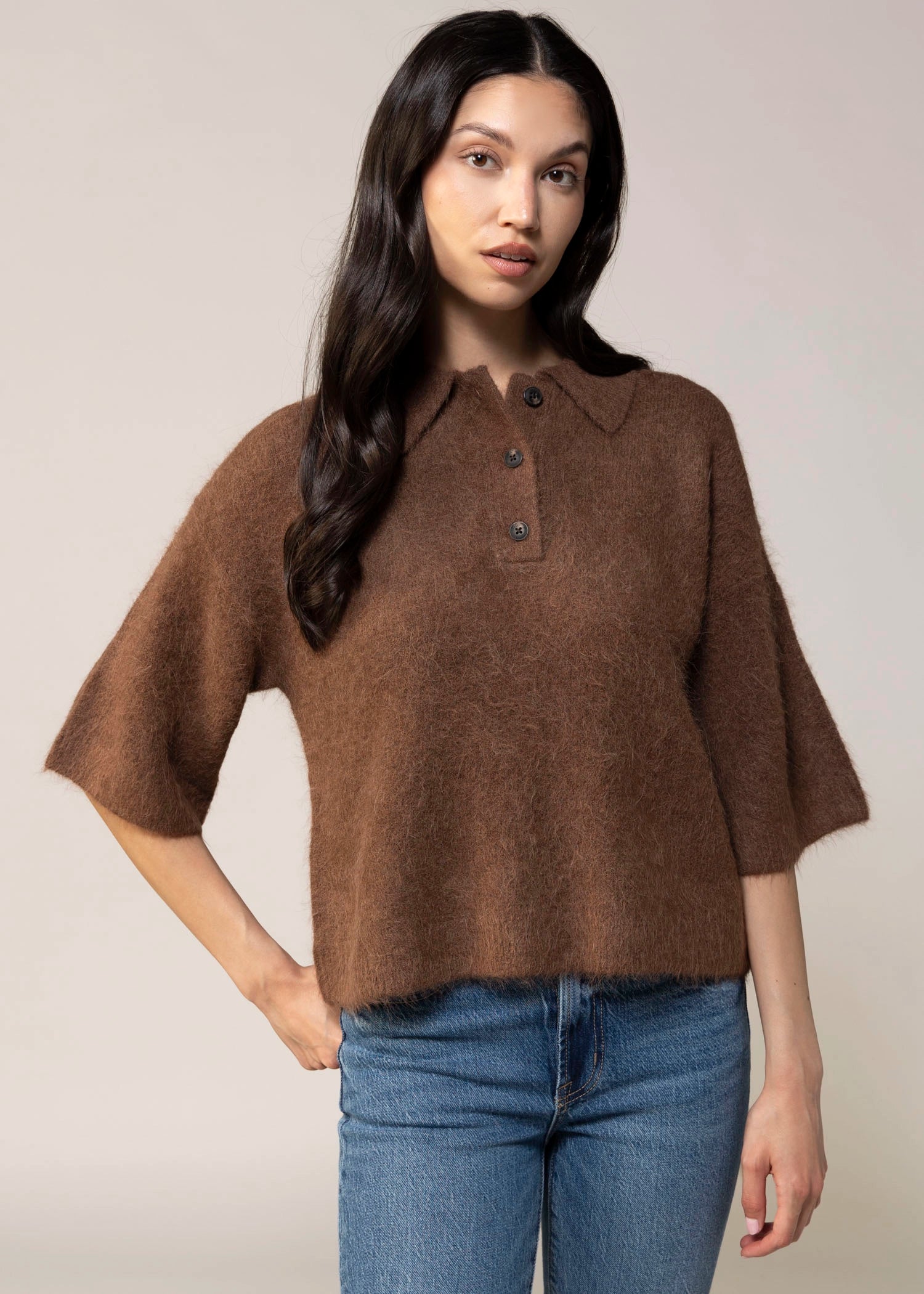 swatch_Roche/Brown pistola nadya polo sweater