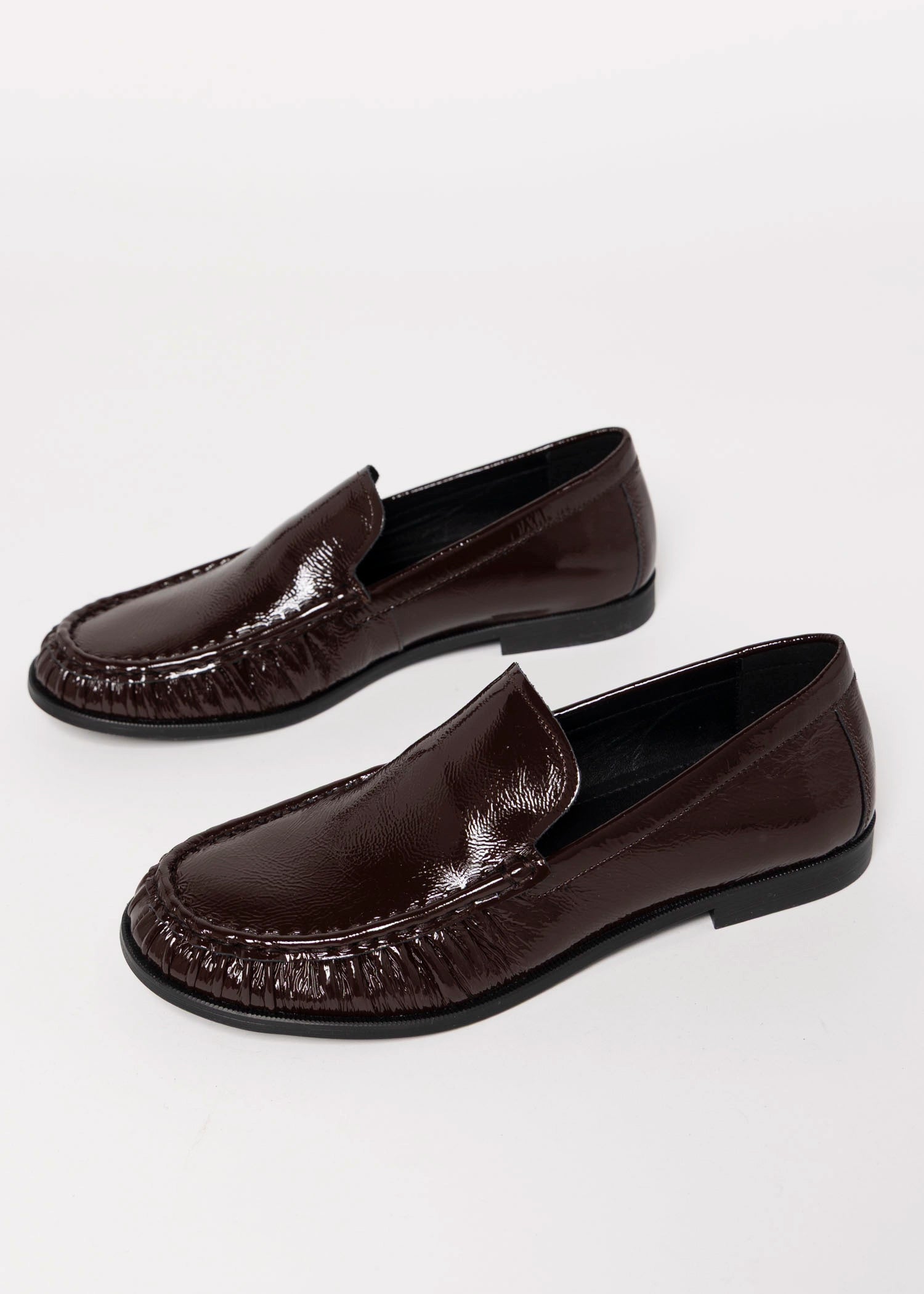 swatch_Chocolate Patent vagabond brandi rushed loafer