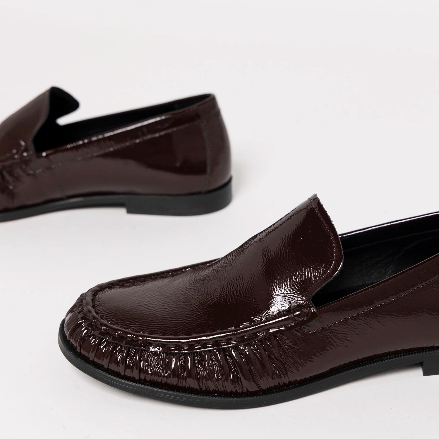 swatch_Chocolate Patent vagabond brandi rushed loafer