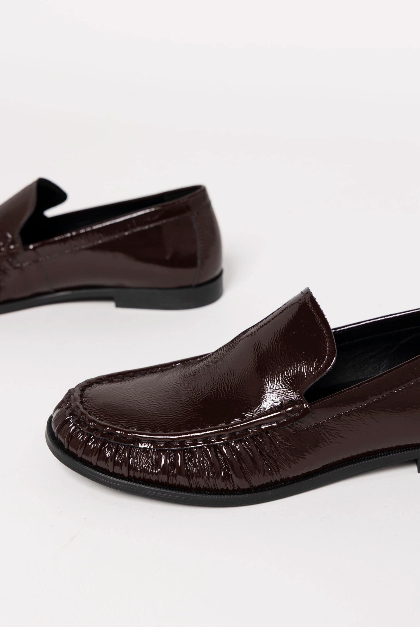 swatch_Chocolate Patent vagabond brandi rushed loafer