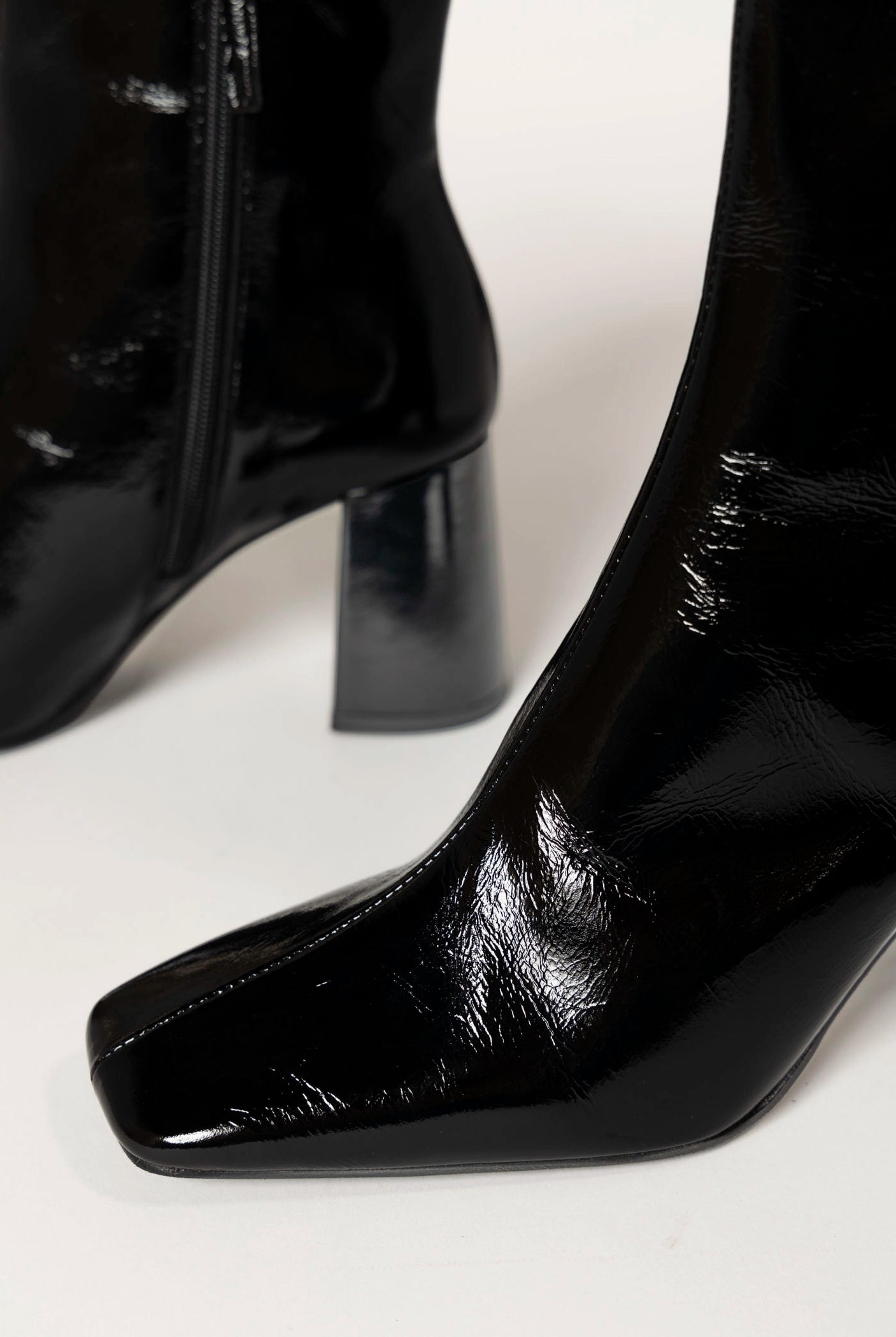 swatch_black patent drimia heeled boot ankle boots