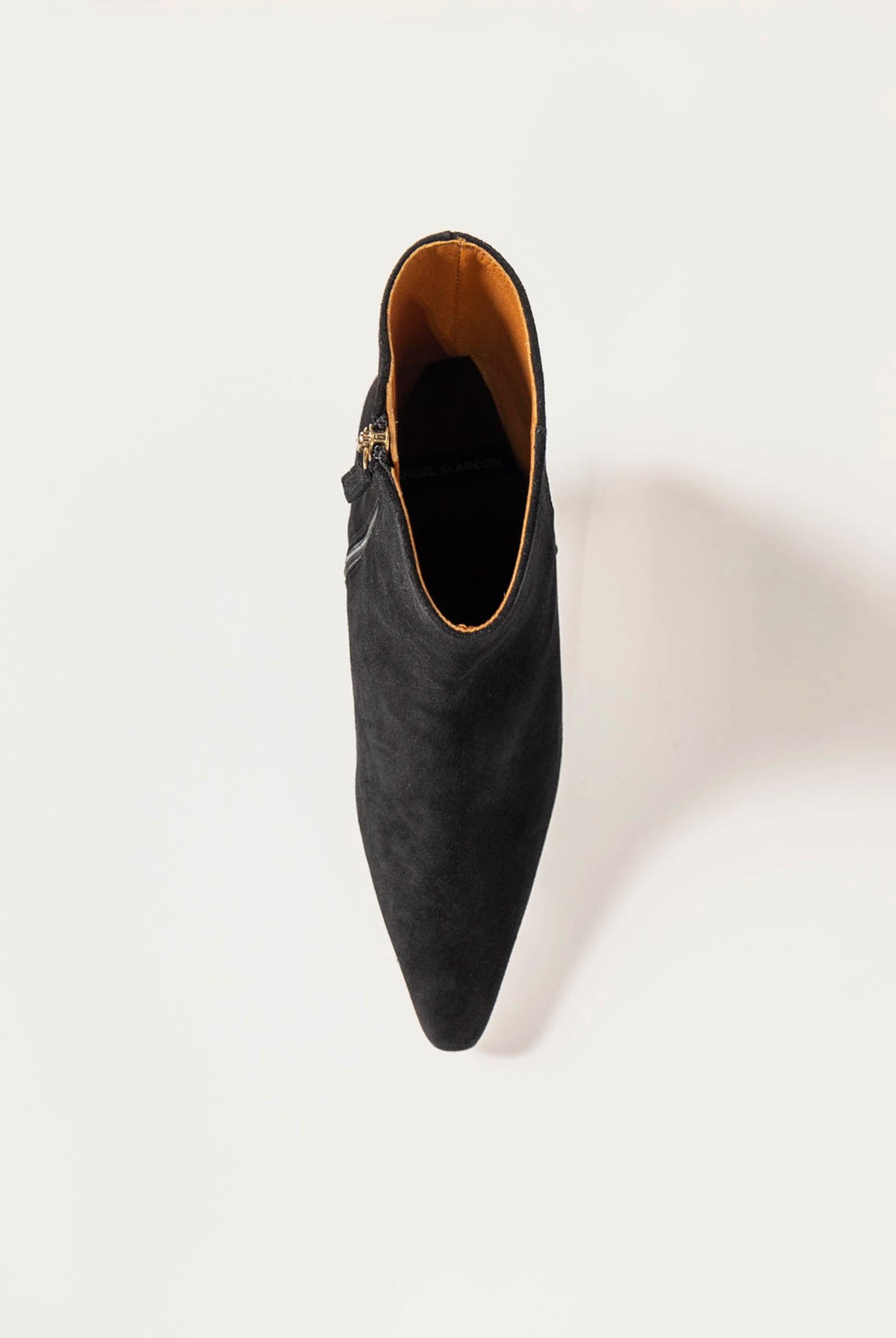 swatch_black suede cleo kitten heel bootie ankle boots