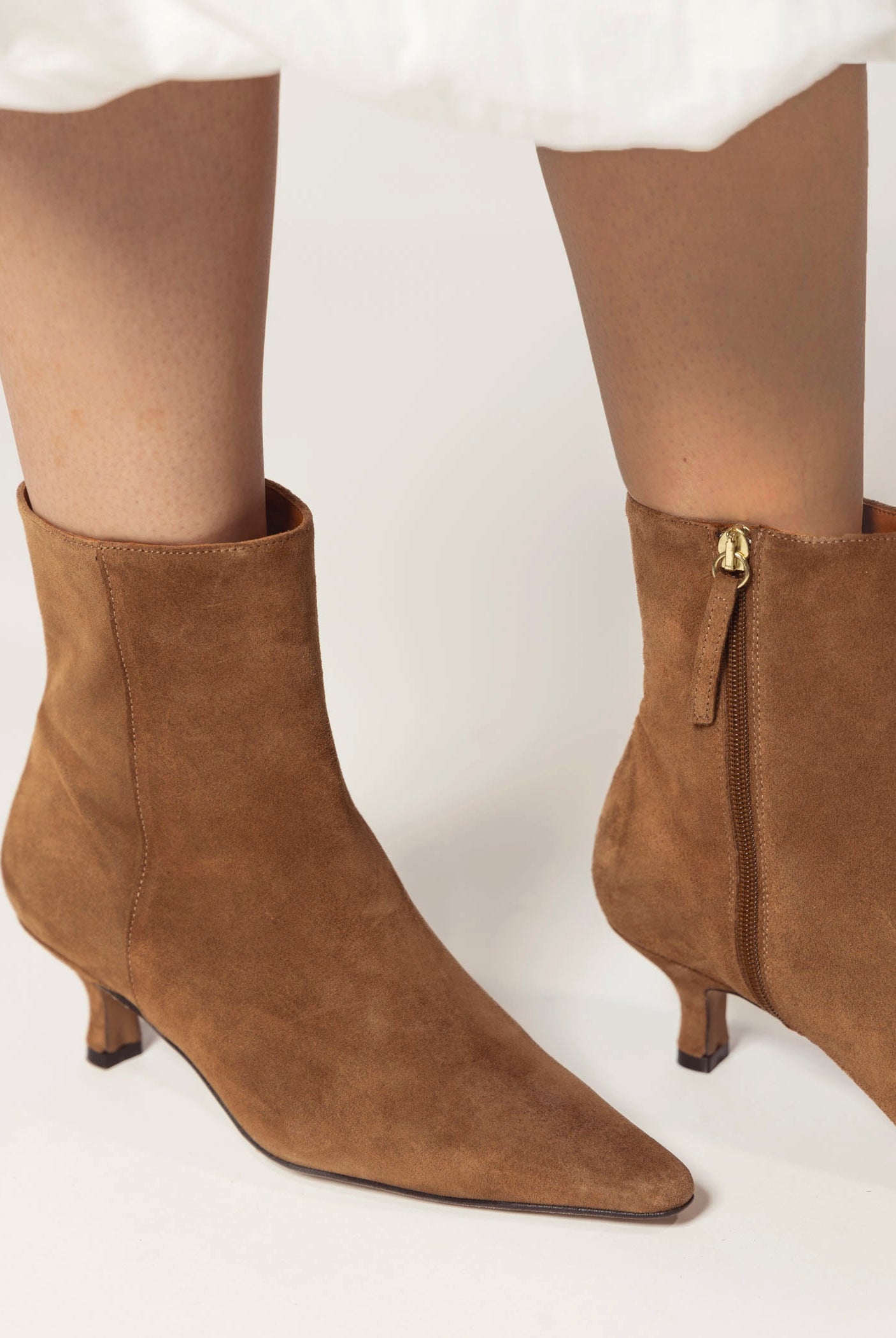 swatch_camel suede cleo kitten heel bootie ankle boots