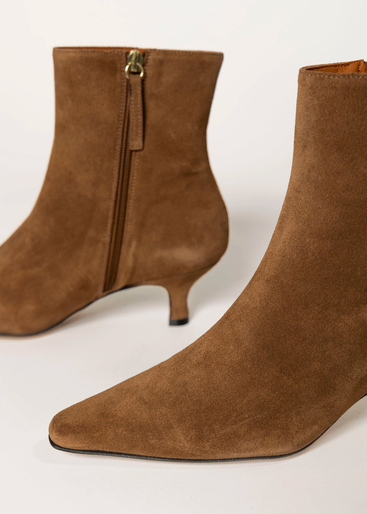 swatch_camel suede cleo kitten heel bootie ankle boots