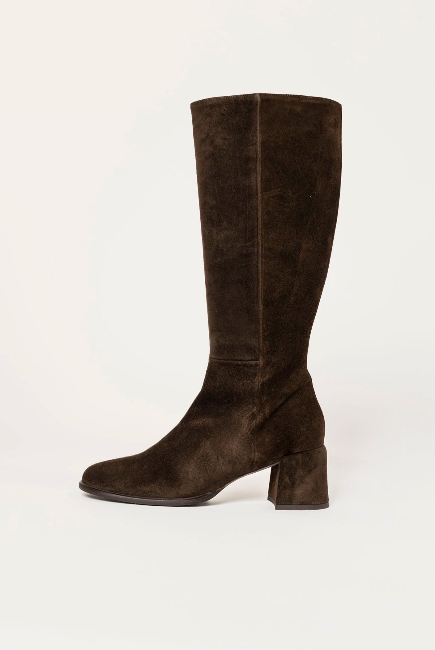 swatch_chocolate suede ytita knee-high boot boots