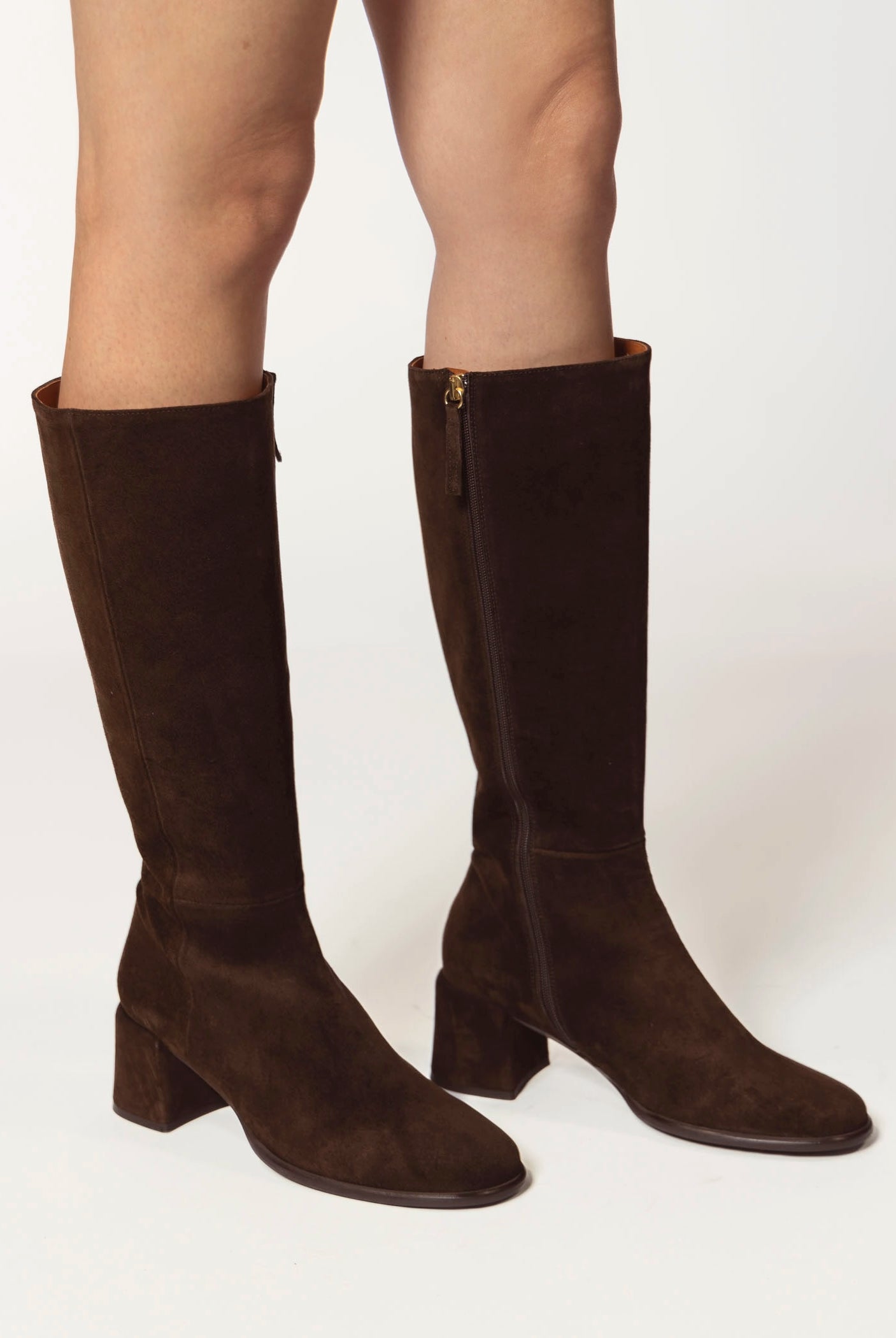 swatch_chocolate suede ytita knee-high boot boots