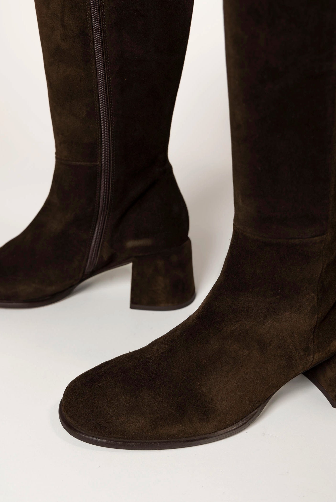 swatch_chocolate suede ytita knee-high boot boots