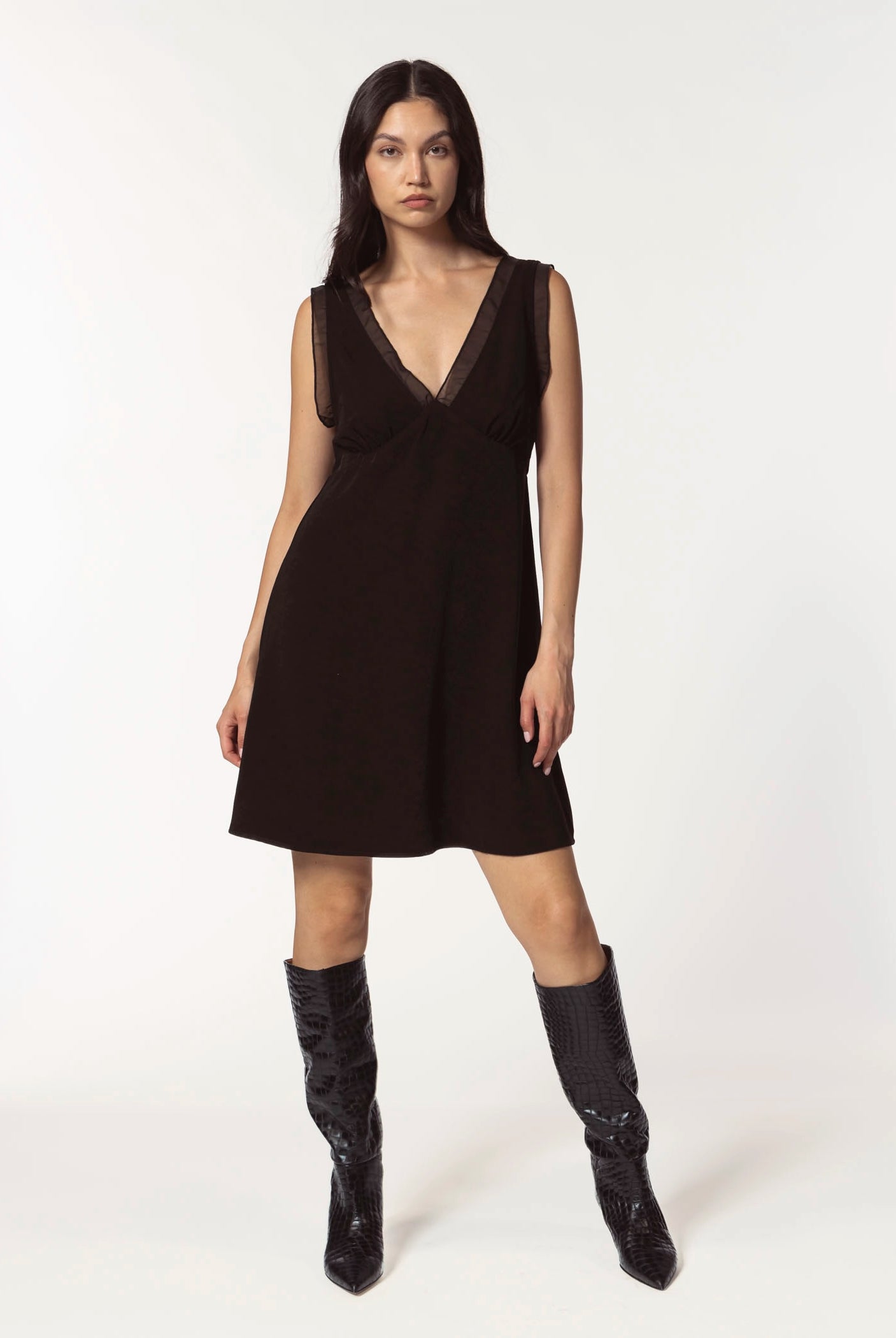 swatch_black leather dorana knee-high boot boots