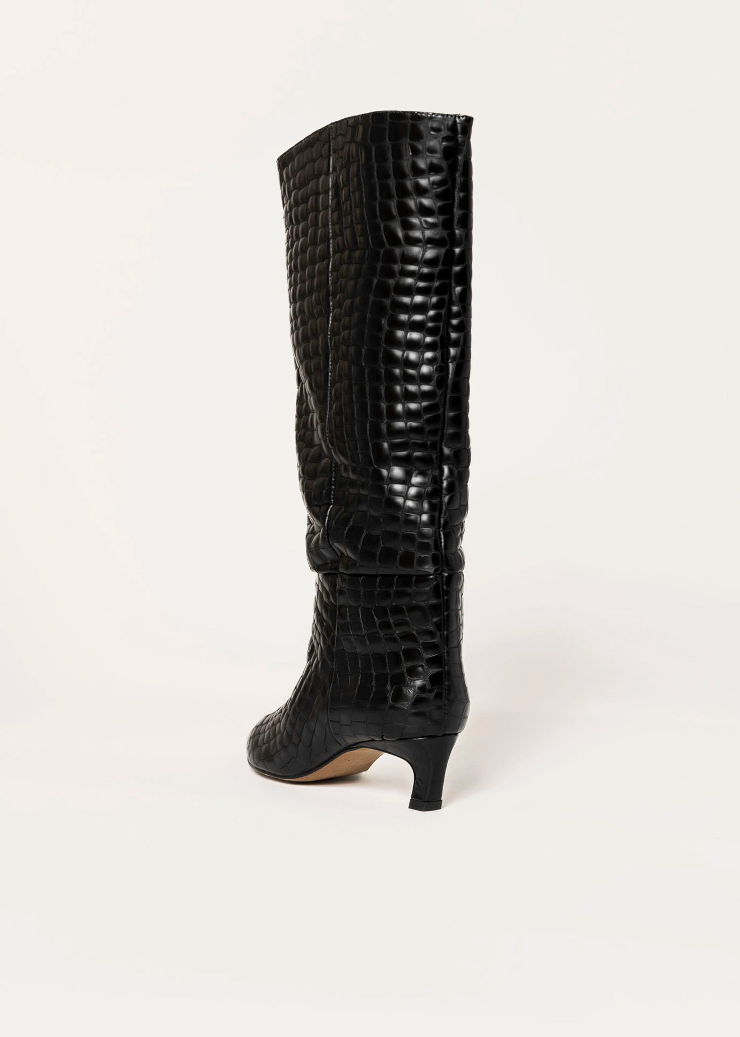 swatch_black gaelle tall croco boot boots