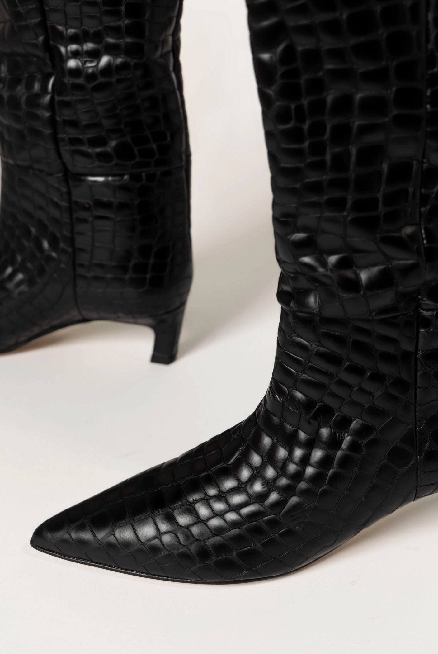 swatch_black gaelle tall croco boot boots