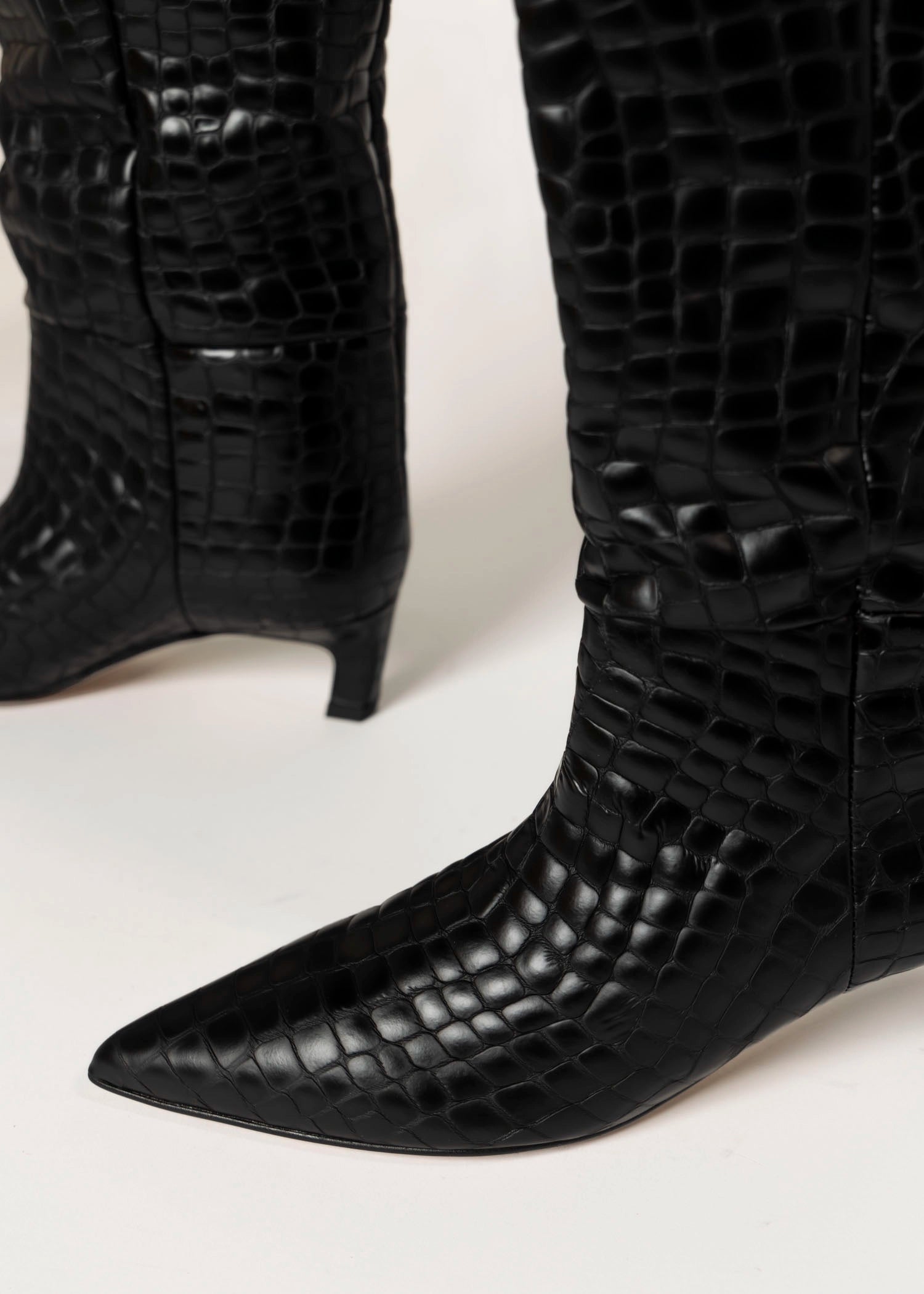 swatch_black gaelle tall croco boot boots
