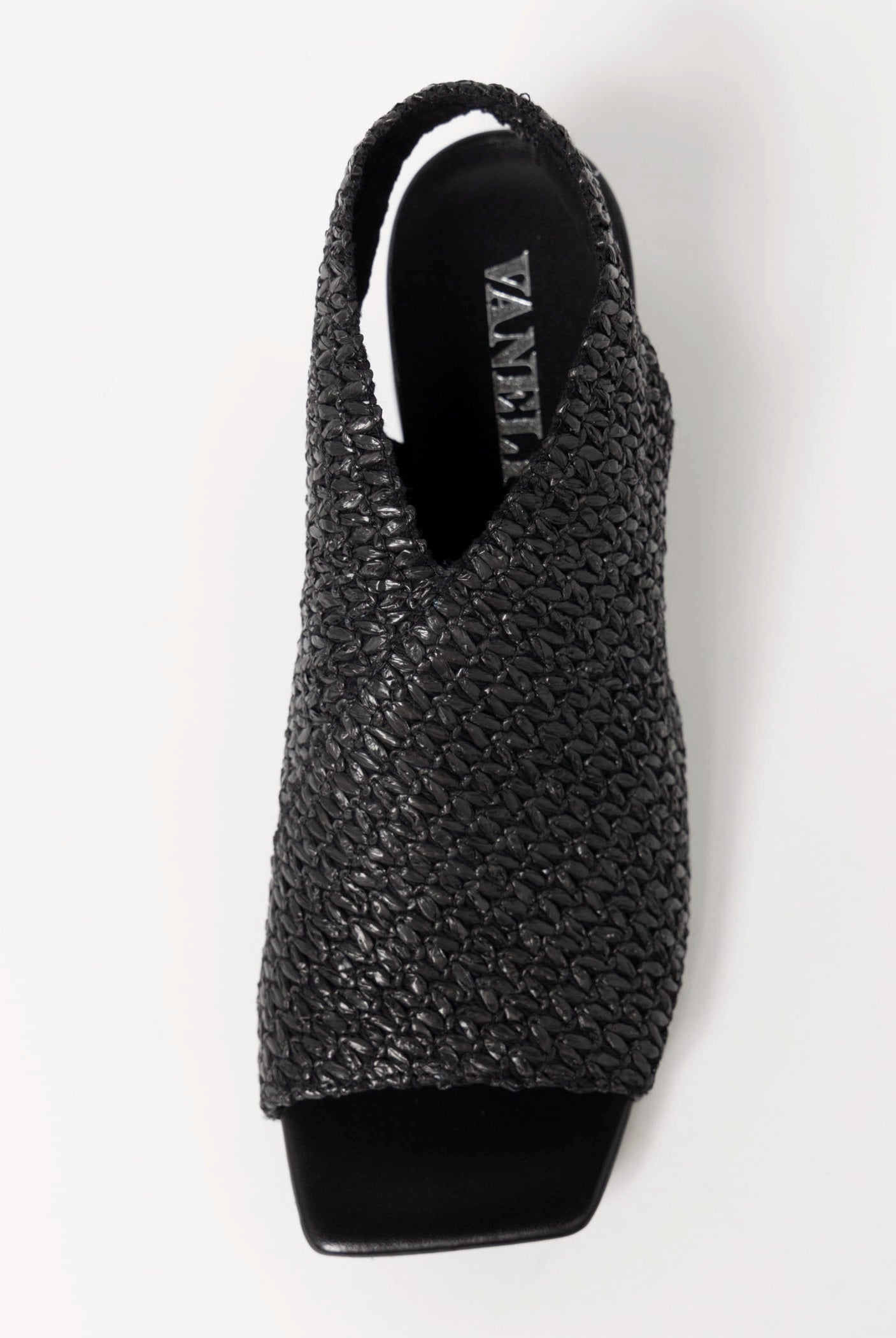 swatch_Black vaneli woven raffia slingback heel