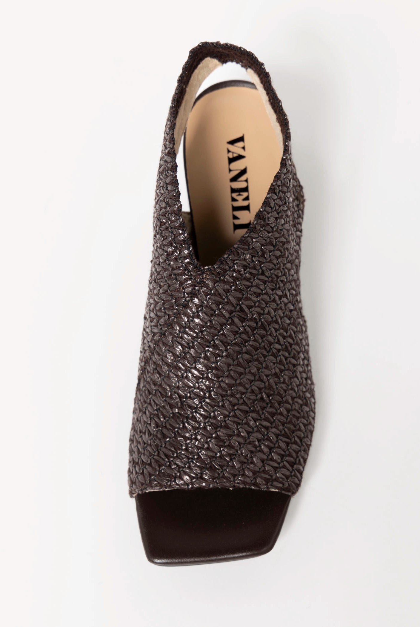 swatch_Dark Brown vaneli woven raffia slingback heel