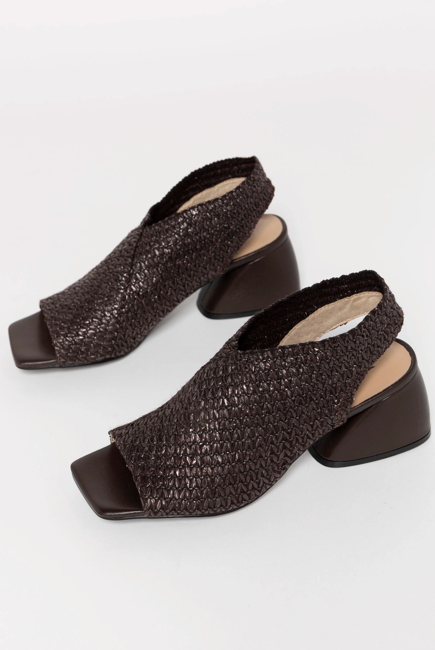 swatch_Dark Brown vaneli woven raffia slingback heel