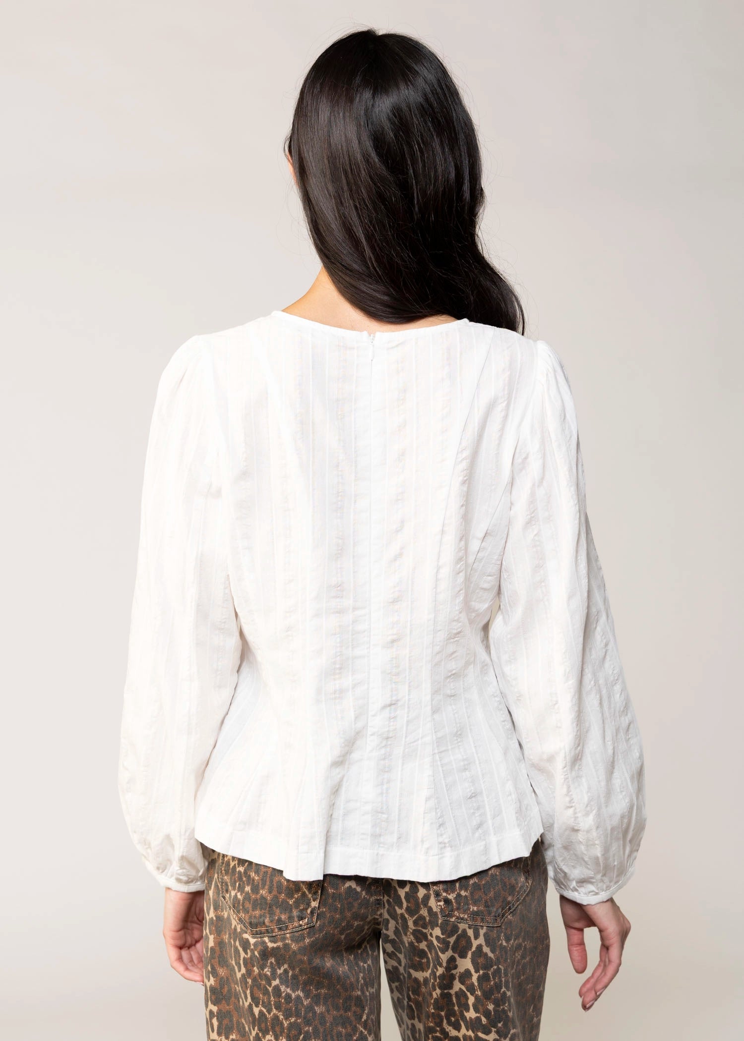 swatch_White aaron and amber ruffle bottom blouse
