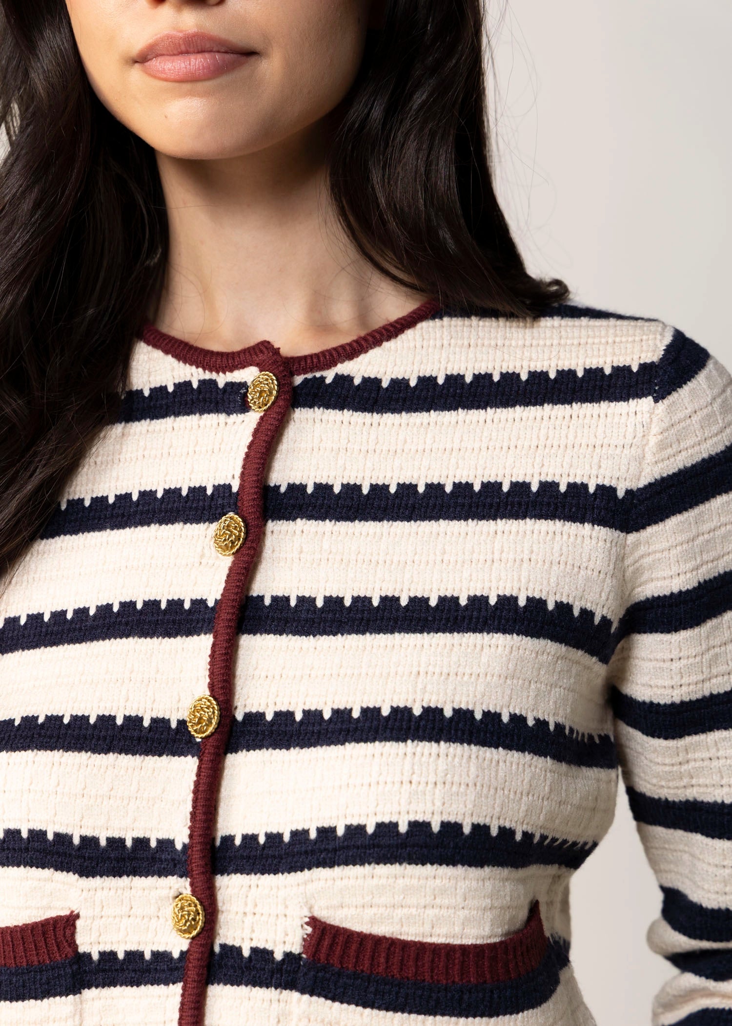 swatch_Ivory heartloom palermo striped cardigan