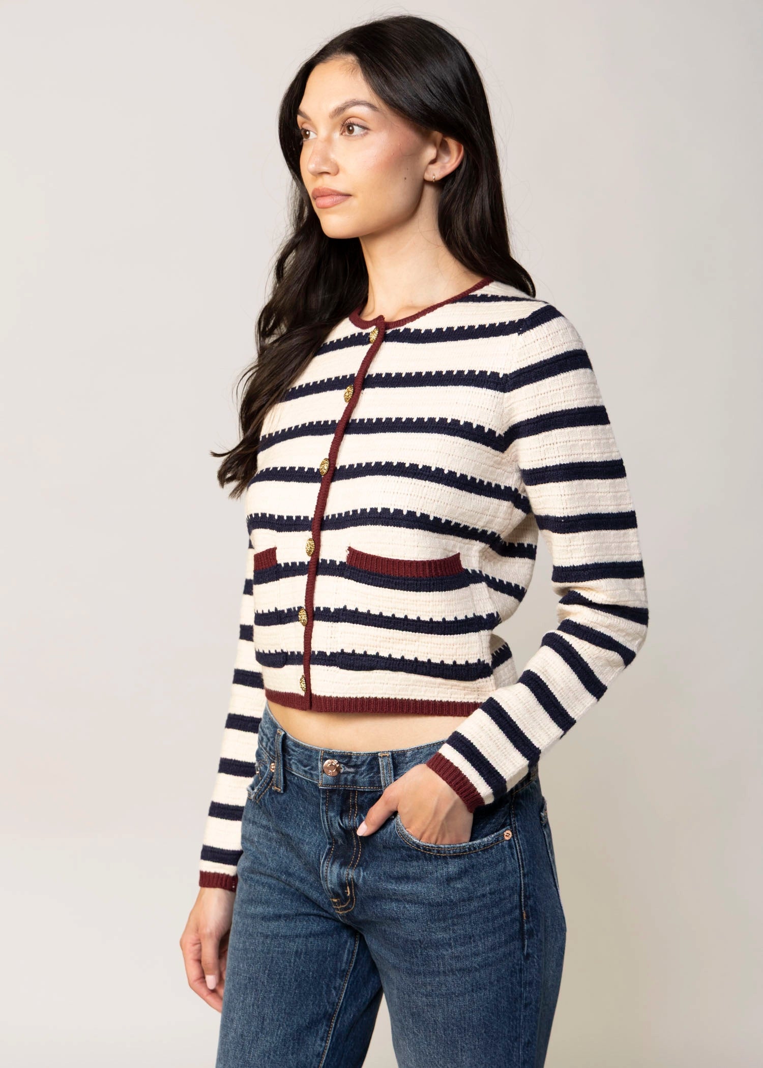 swatch_Ivory heartloom palermo striped cardigan