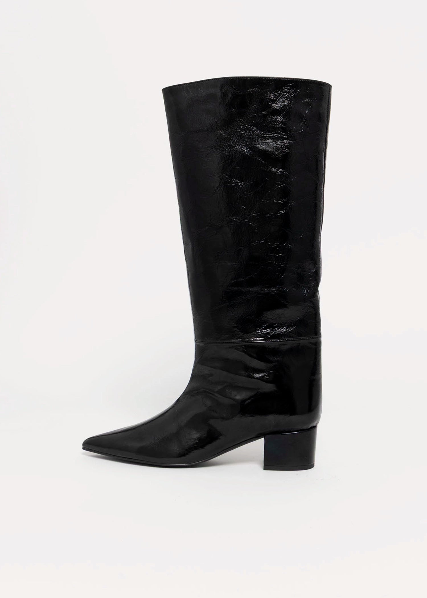 swatch_Black Patent angel alaron knee hight boot