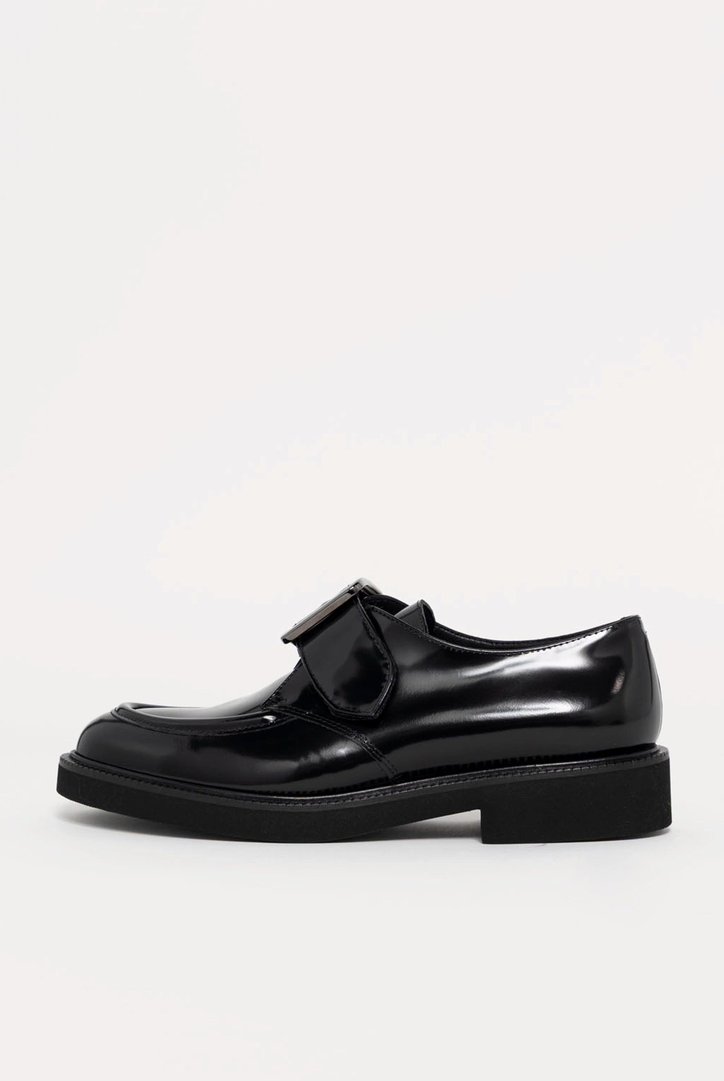 swatch_Black Leather l'idea single buckle loafer