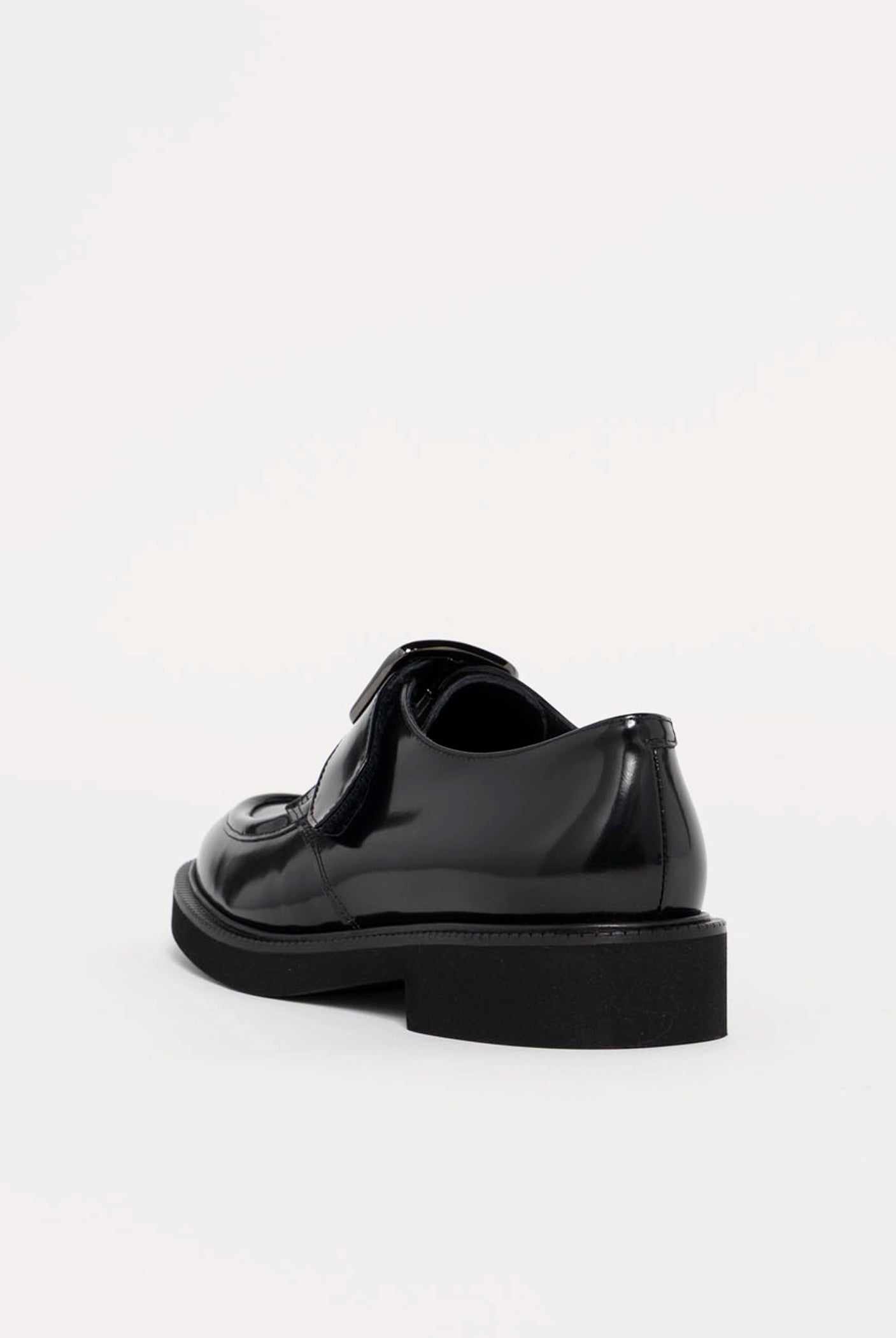 swatch_Black Leather l'idea single buckle loafer