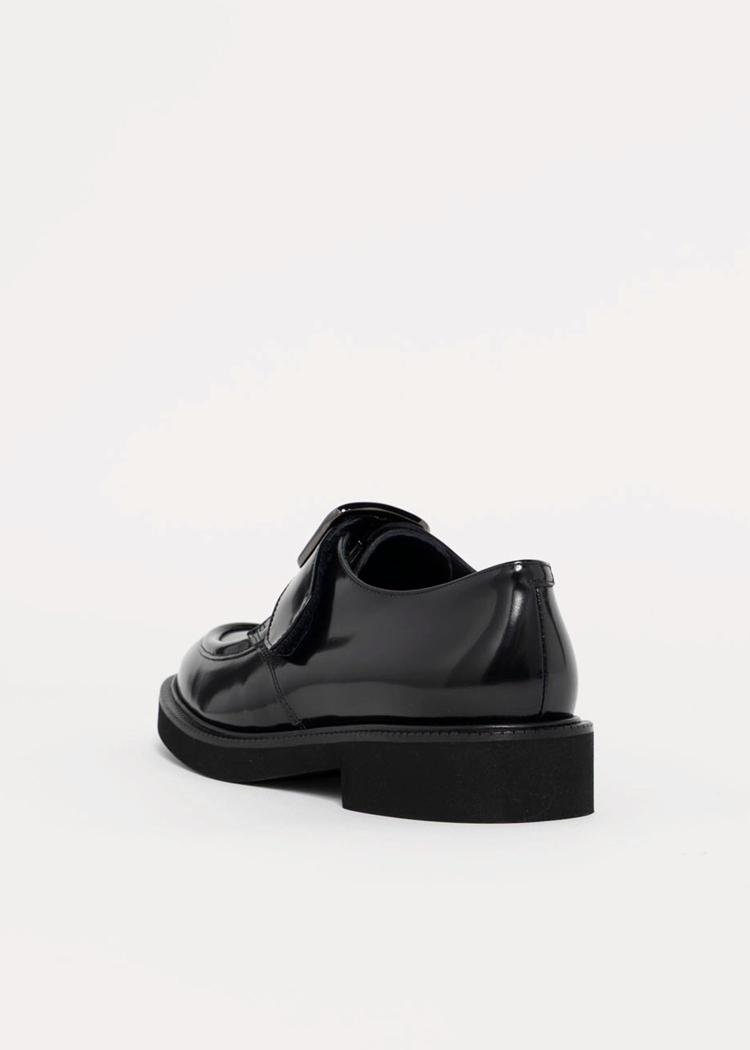 swatch_Black Leather l'idea single buckle loafer
