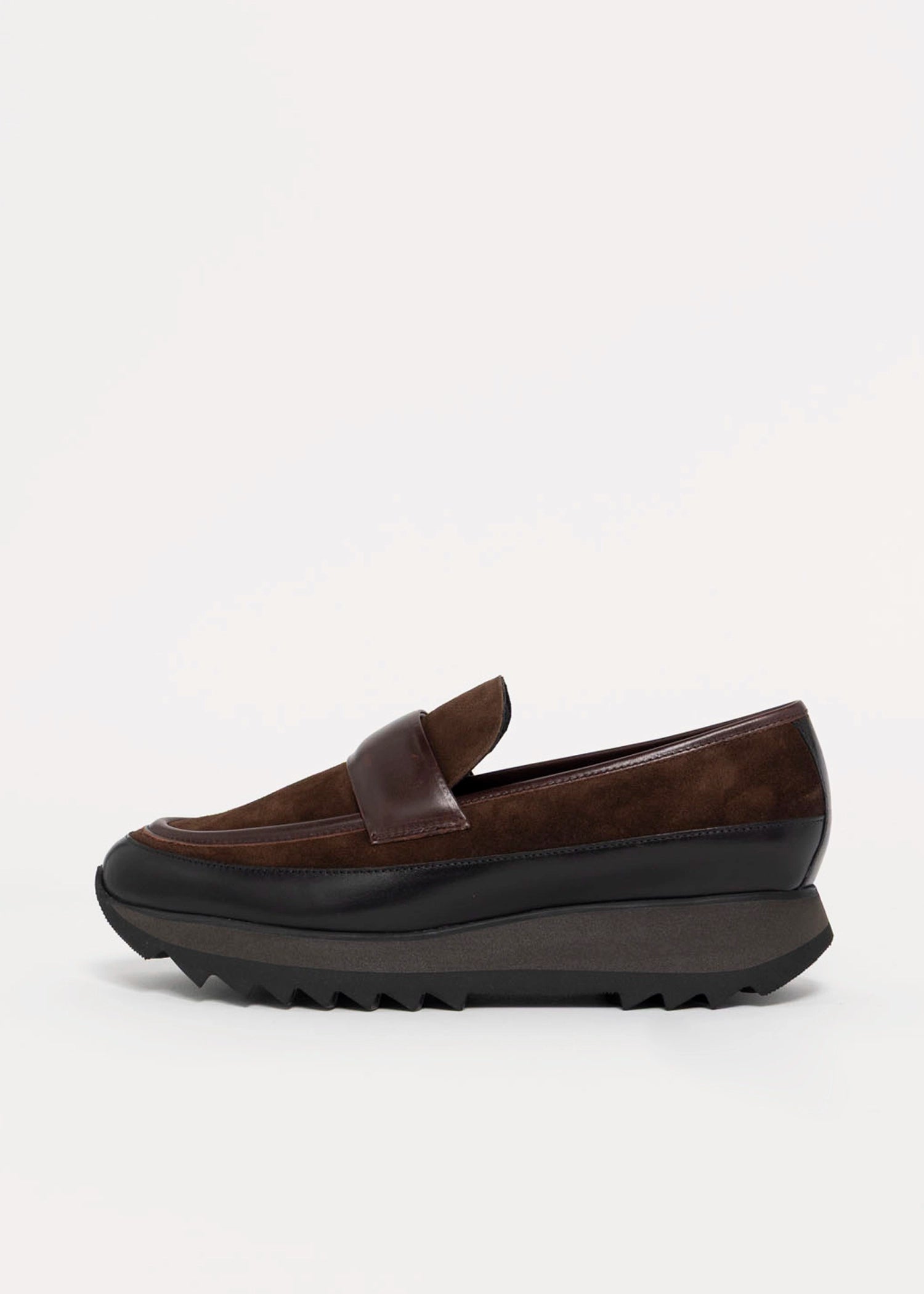 swatch_Black/Brown l'idea suede and leather sport loafer