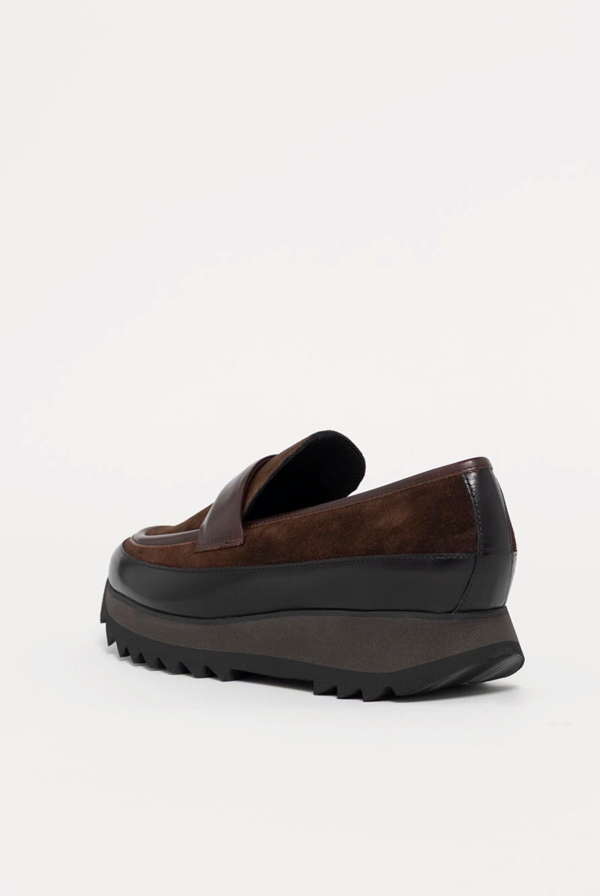 swatch_Black/Brown l'idea suede and leather sport loafer