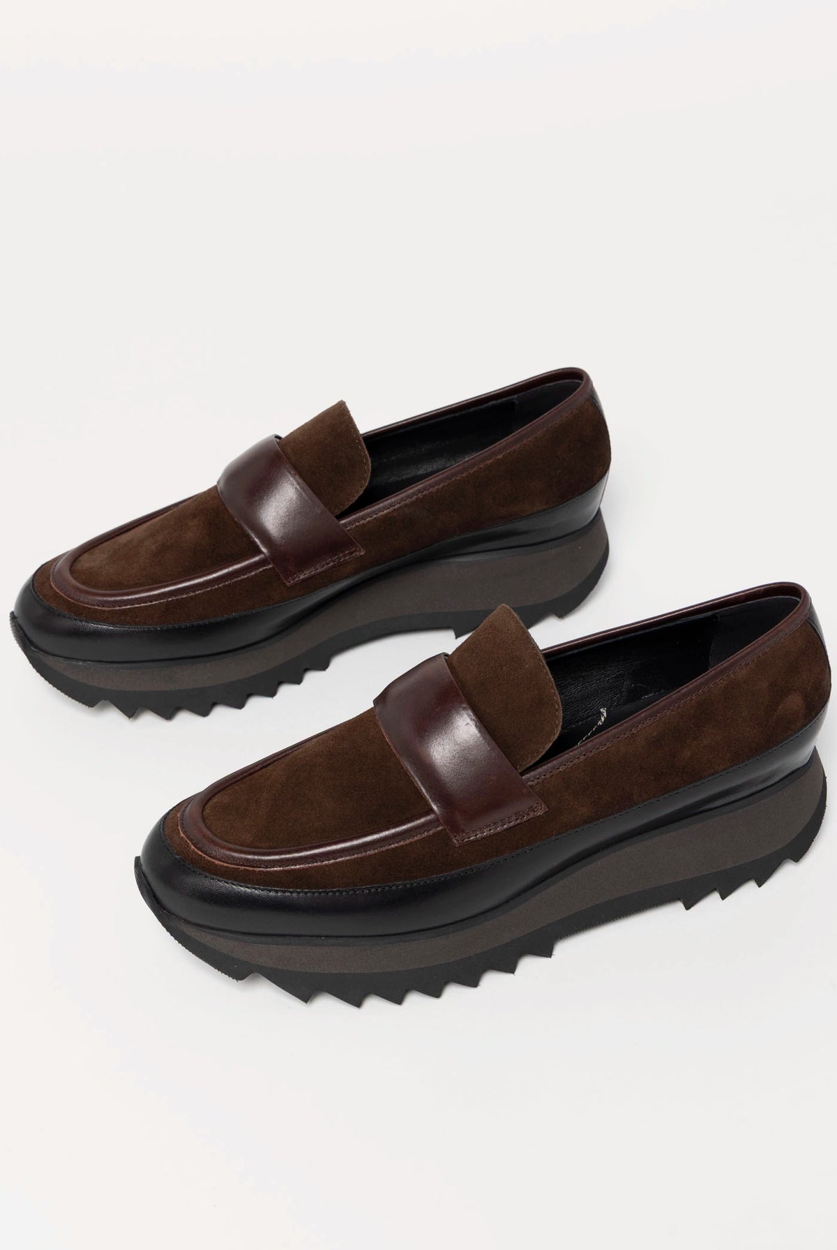 swatch_Black/Brown l'idea suede and leather sport loafer