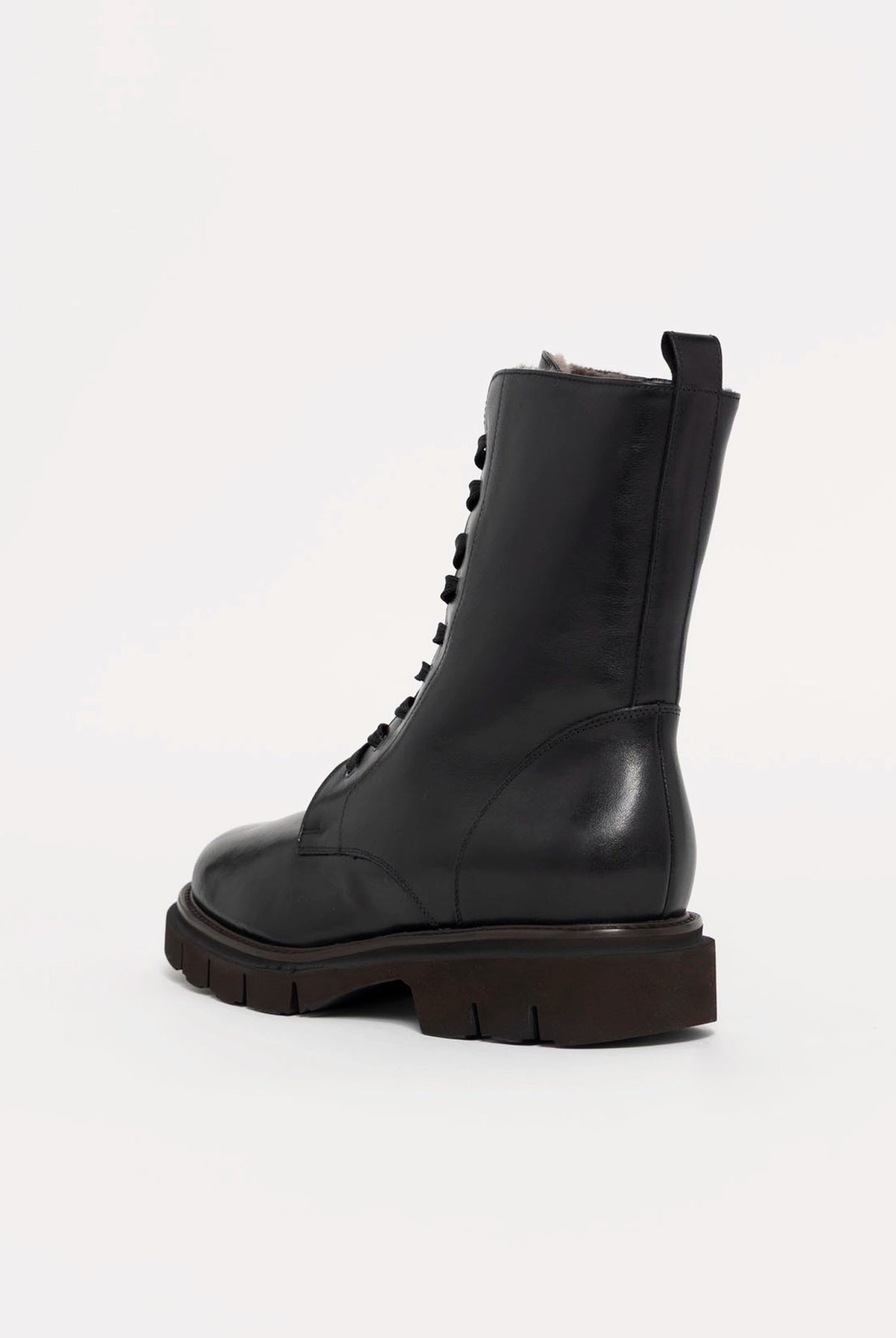 swatch_Black Leather l'idea waterproof combat boot