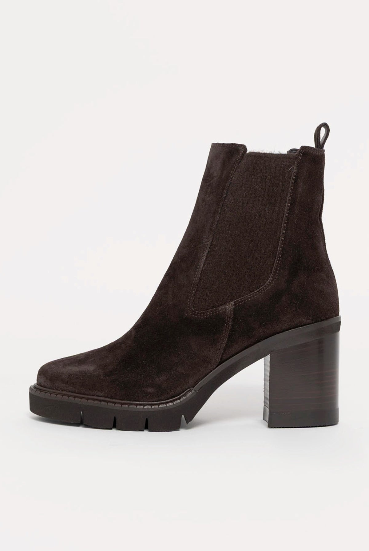 swatch_Mocha Suede l'idea heeled chelsea boot