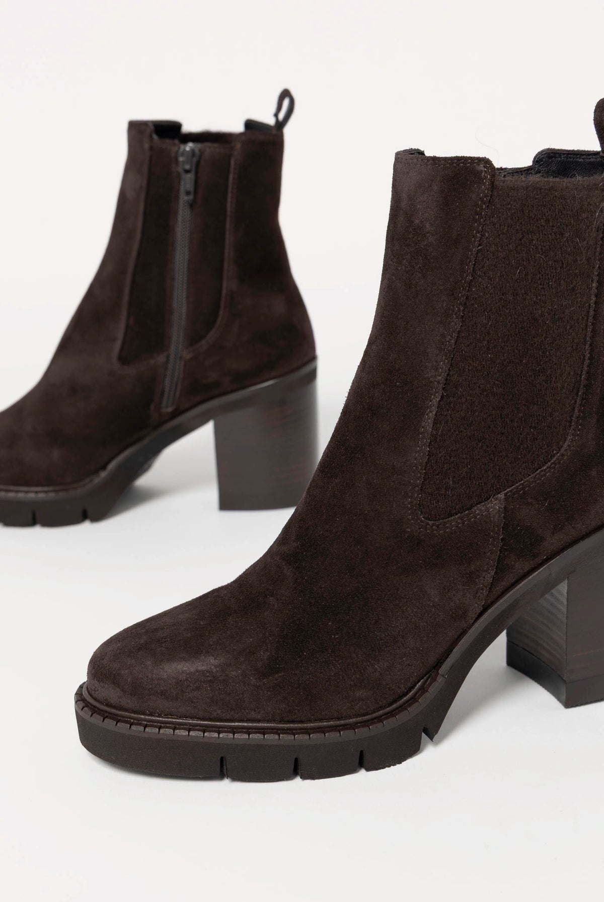 swatch_Mocha Suede l'idea heeled chelsea boot