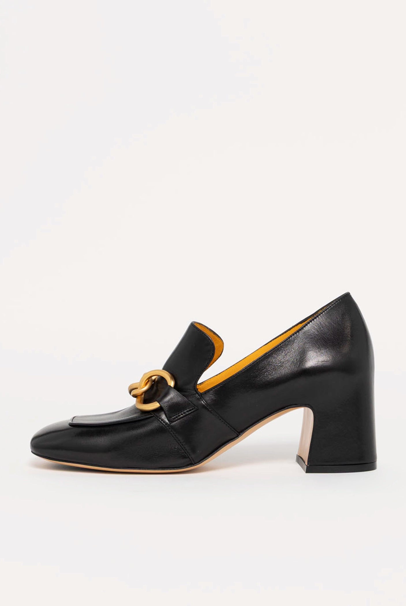 swatch_Black Leather mara bini perla heeled loafer