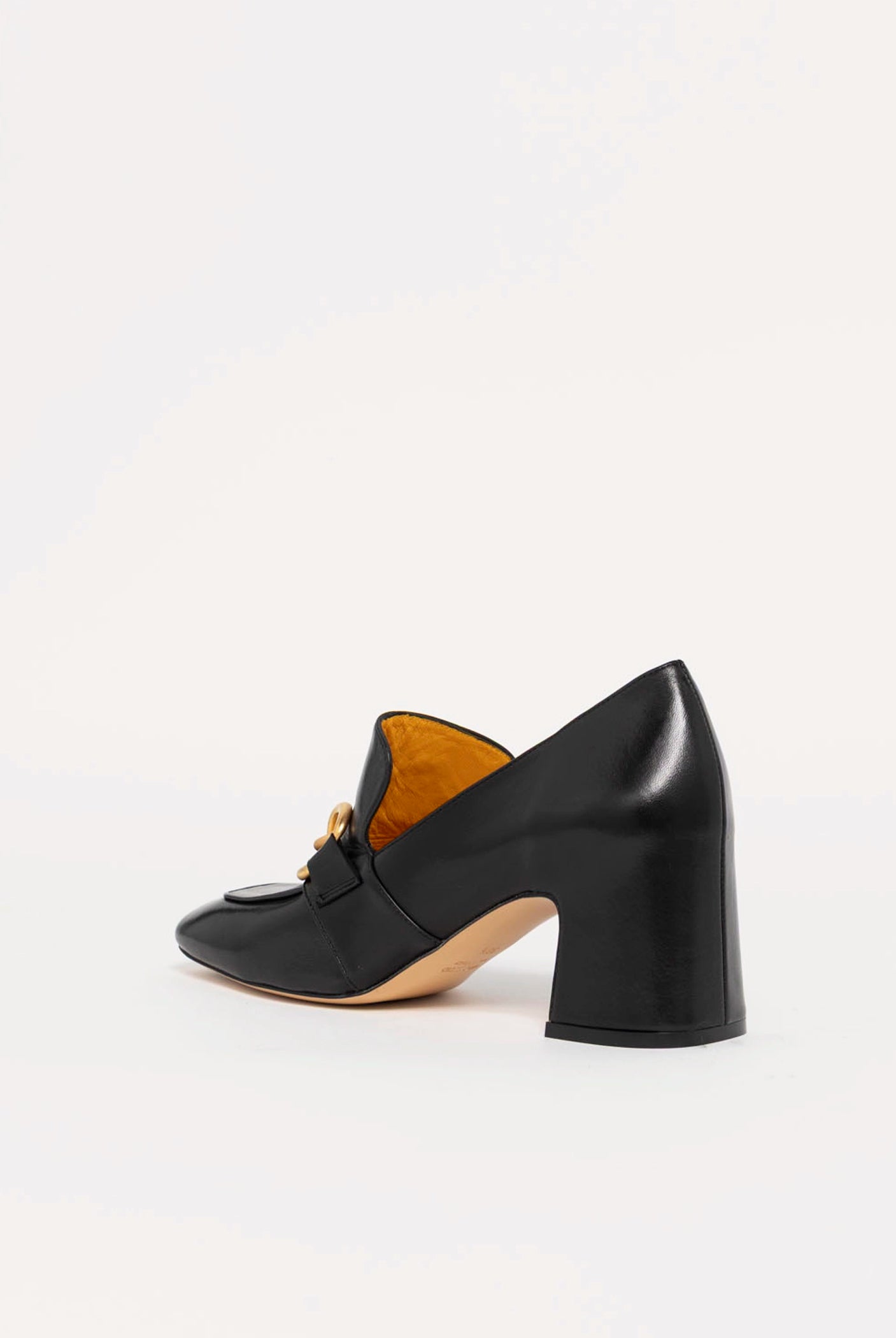 swatch_Black Leather mara bini perla heeled loafer