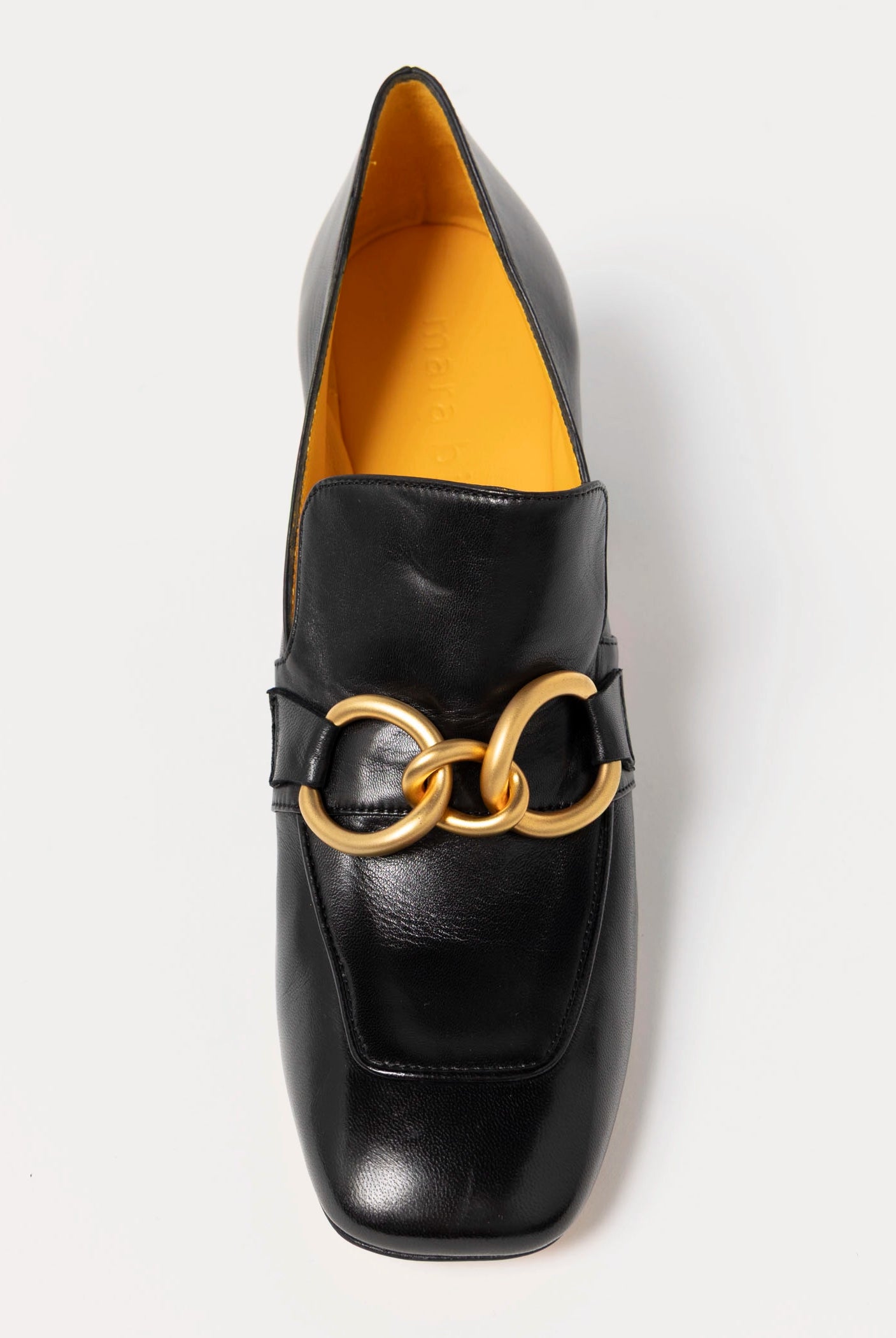 swatch_Black Leather mara bini perla heeled loafer