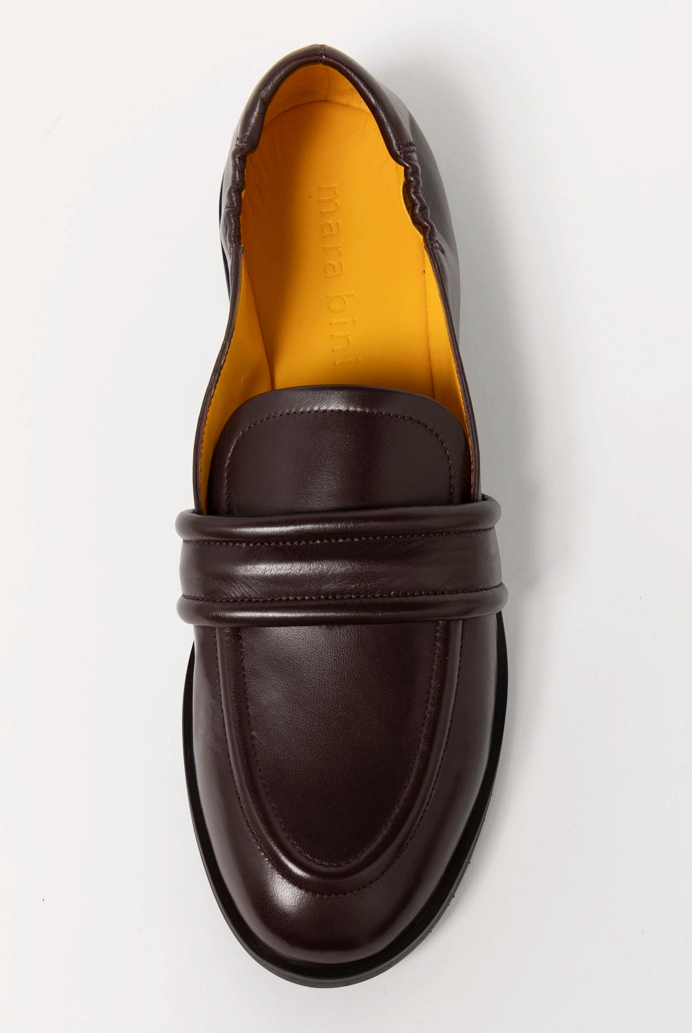 swatch_Brown Leather mara bini sally loafer