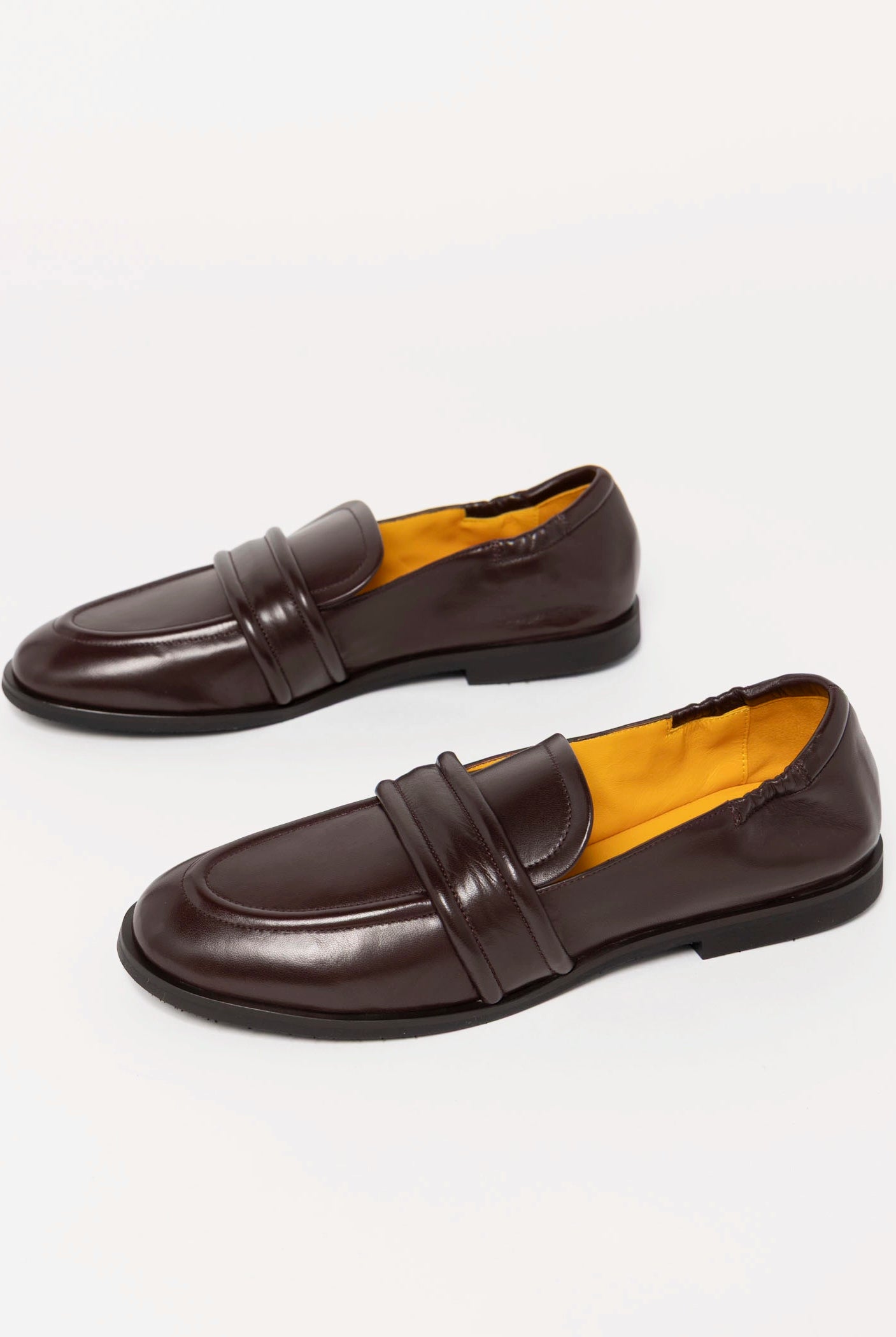 swatch_Brown Leather mara bini sally loafer