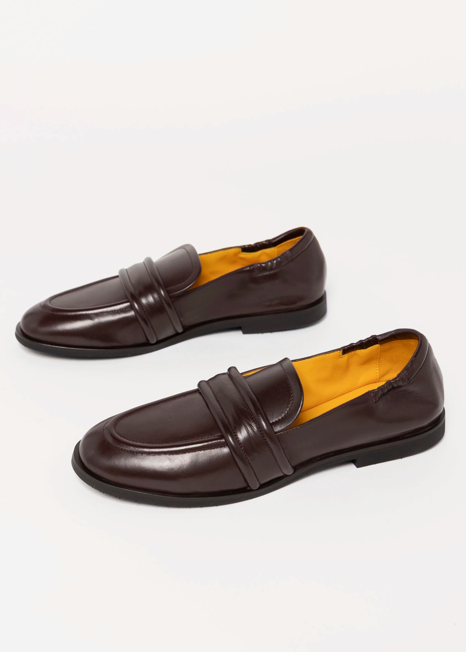 swatch_Brown Leather mara bini sally loafer