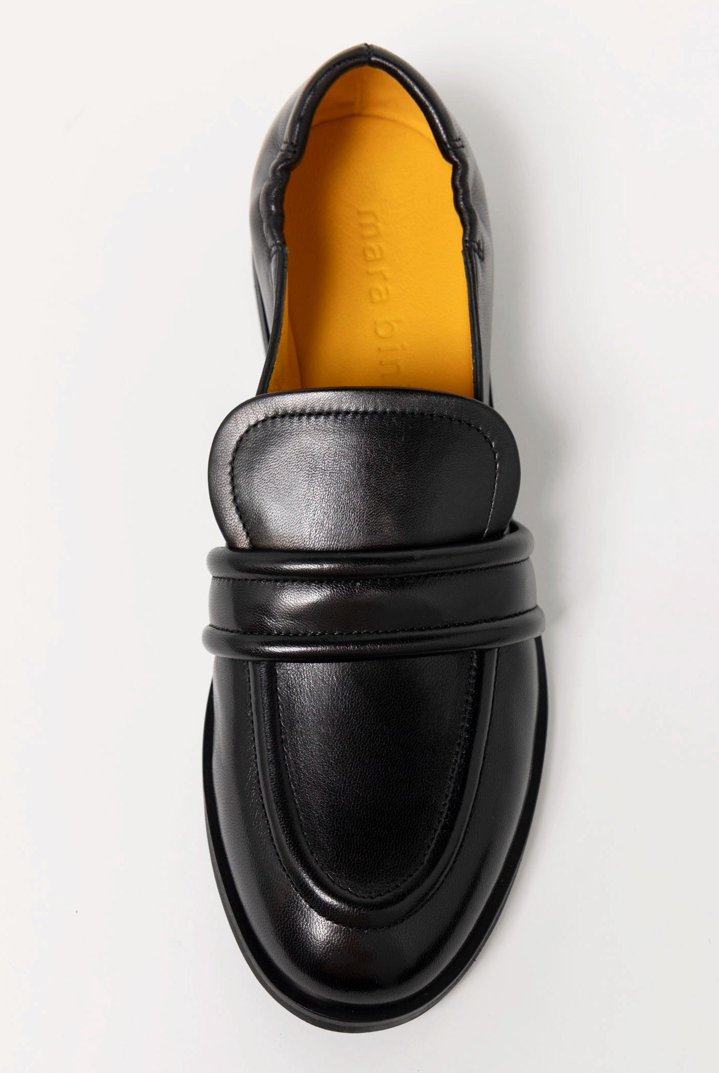 swatch_Black Leather mara bini sally loafer