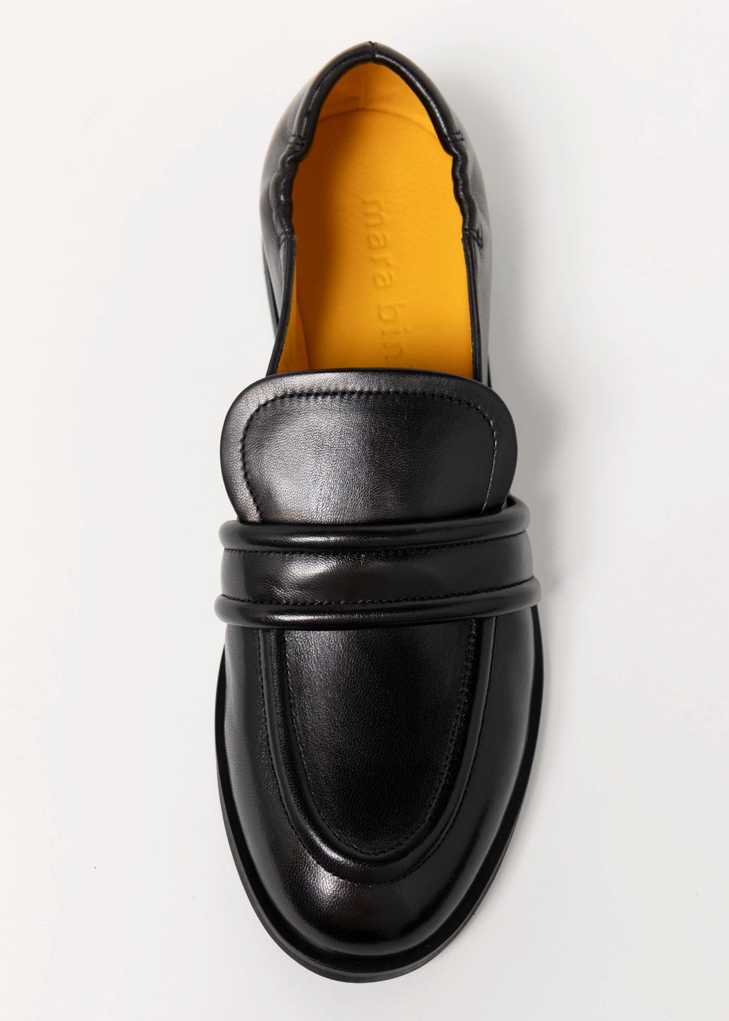 swatch_Black Leather mara bini sally loafer