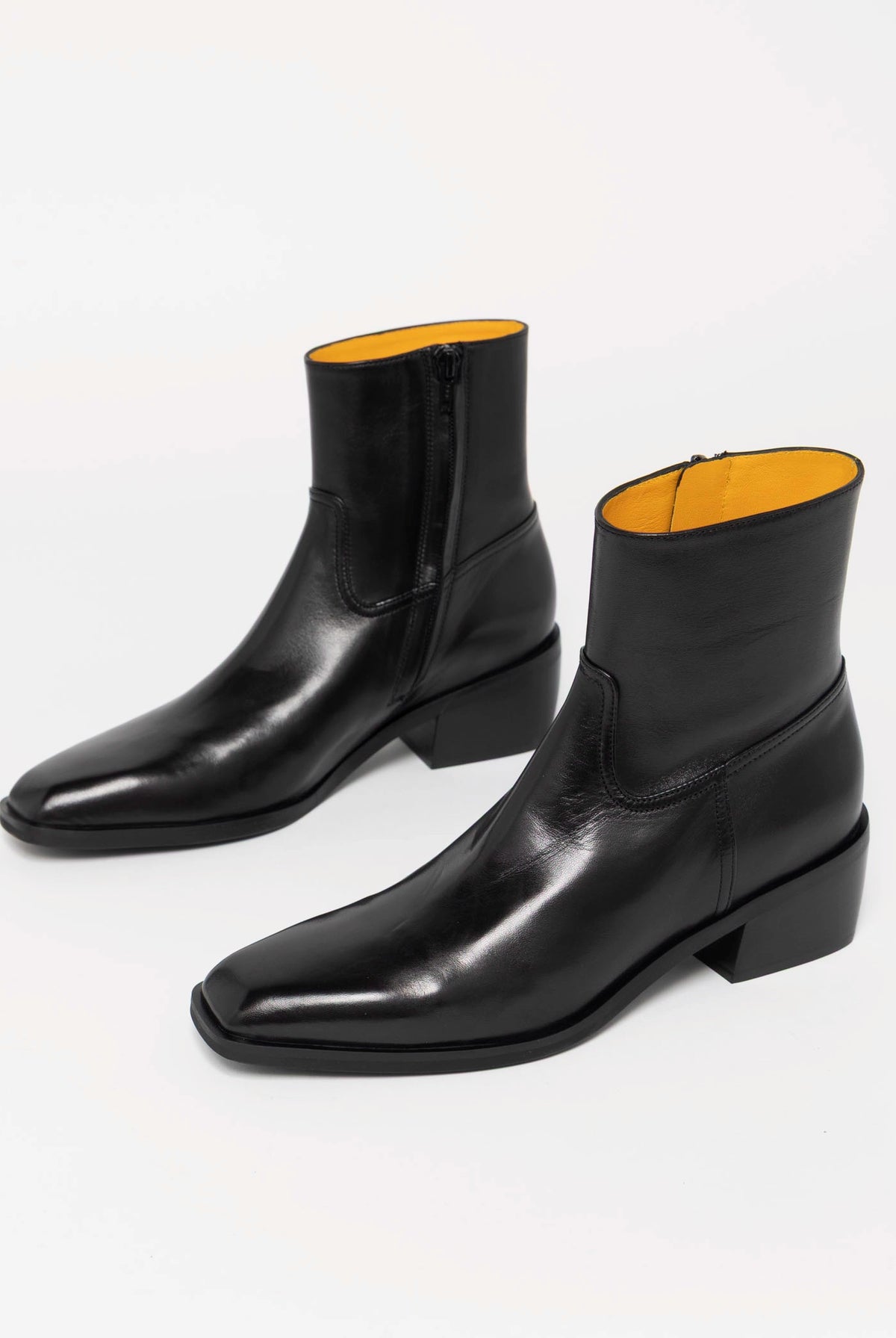 swatch_Black Leather mara bini claire leather ankle boot