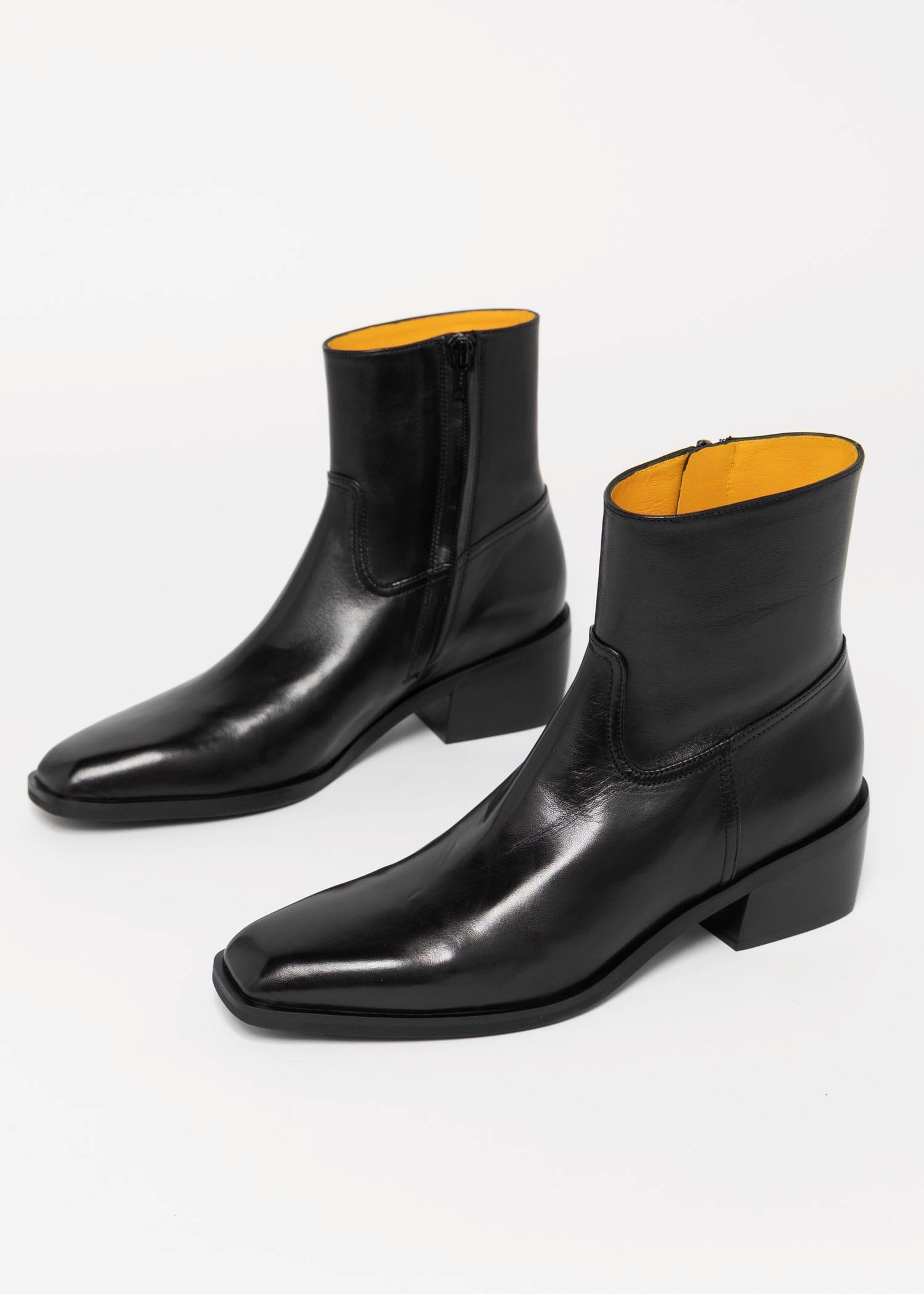 swatch_Black Leather mara bini claire leather ankle boot