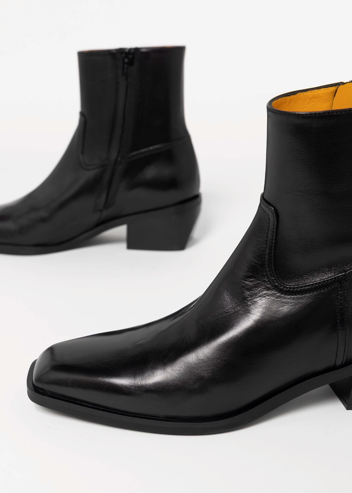 swatch_Black Leather mara bini claire leather ankle boot