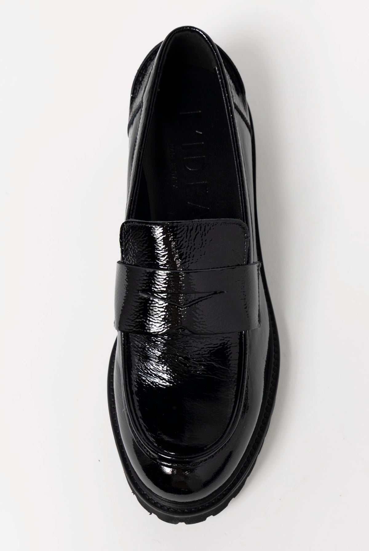 swatch_Black Patent l'idea italian leather penny loafer