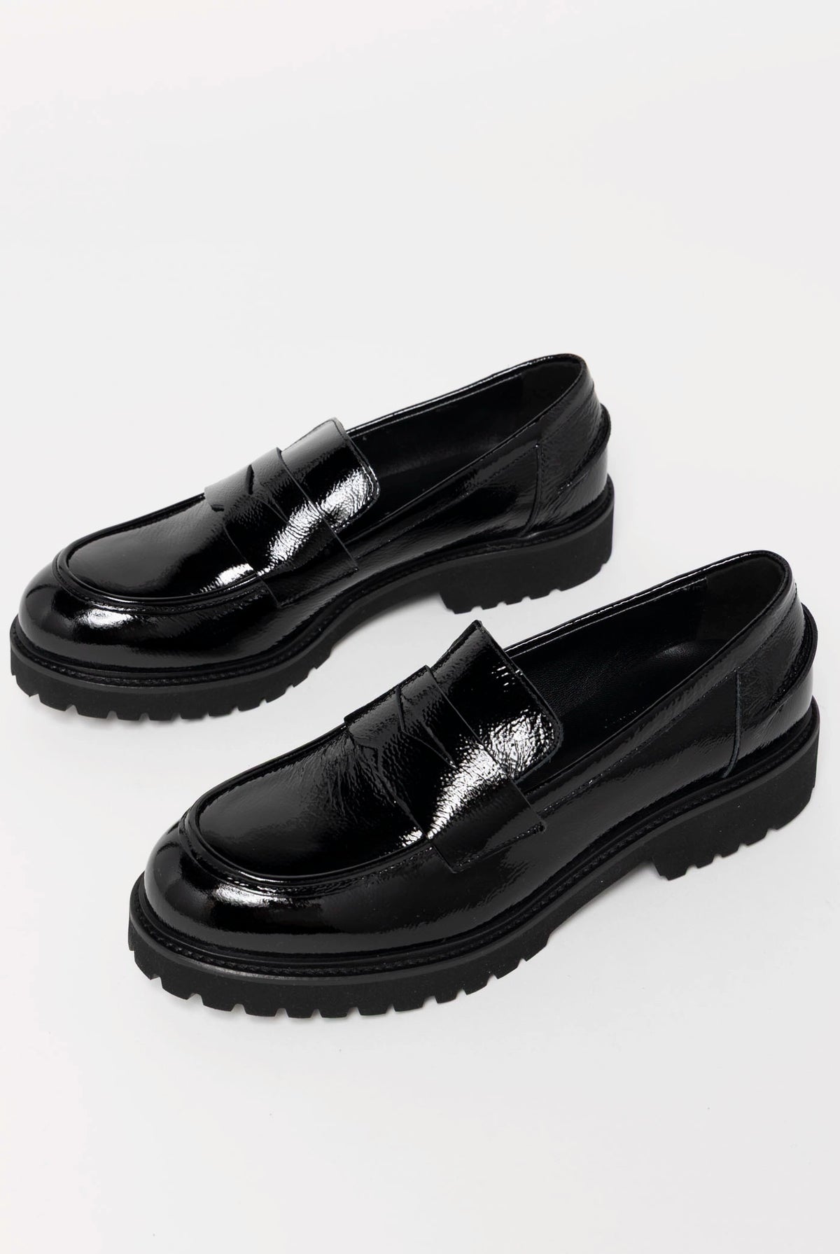 swatch_Black Patent l'idea italian leather penny loafer