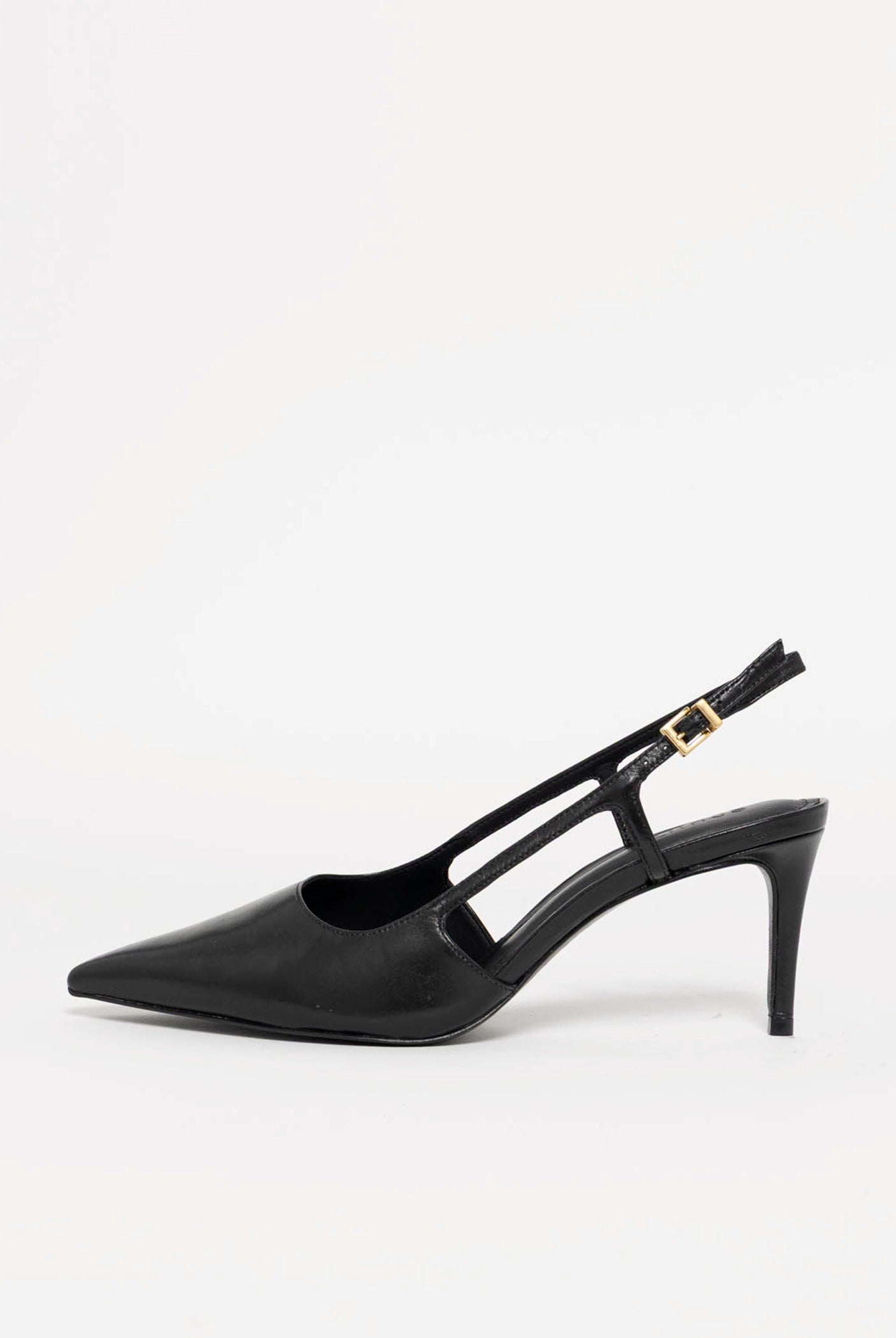 swatch_Black Leather schutz boris mid heel slingback pump